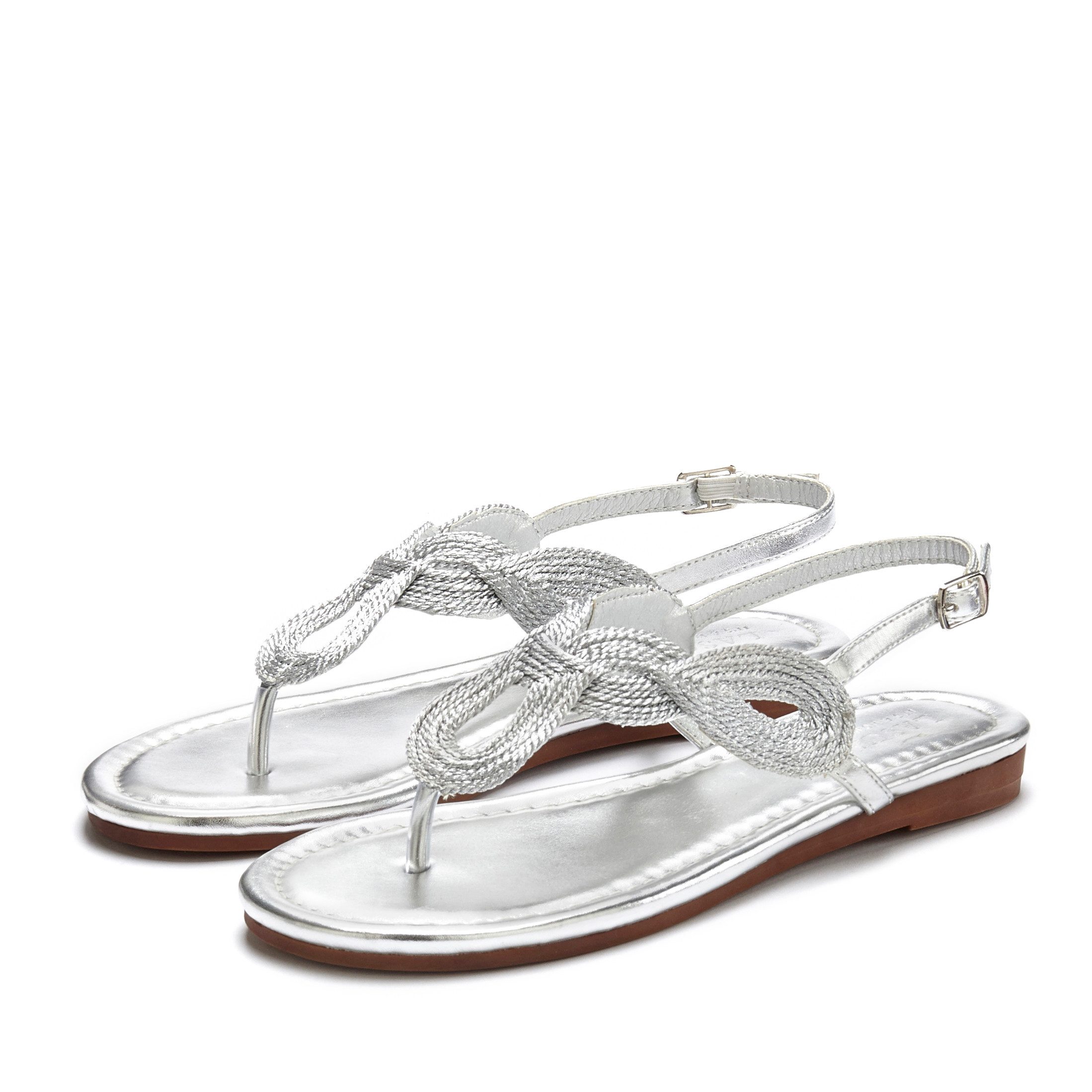 Lascana Teenslippers Sandaal, pantoletten in metallic-look VEGAN