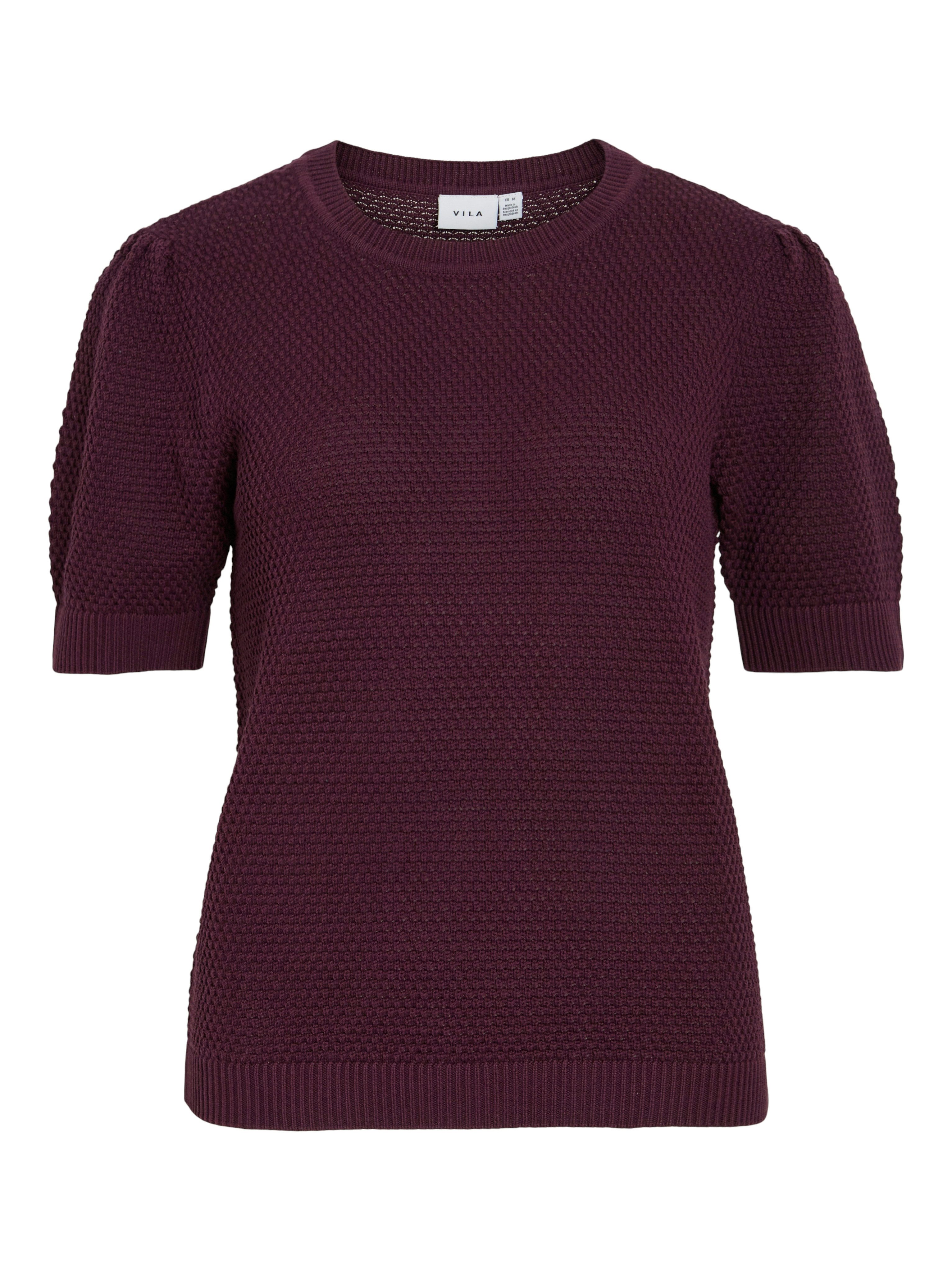 Vila Trui met korte mouwen VIDALO O-NECK S/S KNIT TOP - NOOS