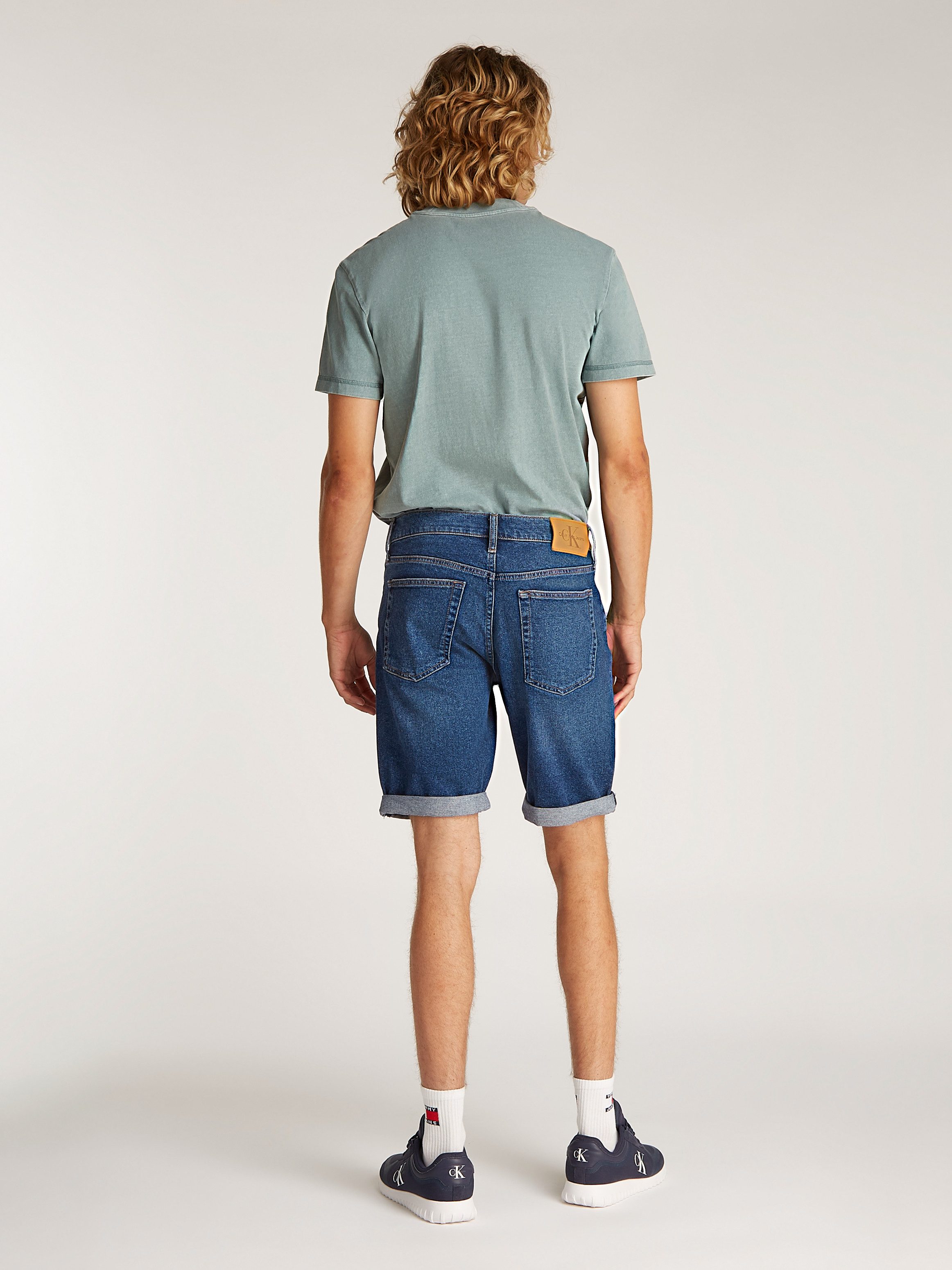 Calvin Klein Short SLIM SHORT met omslagzoom