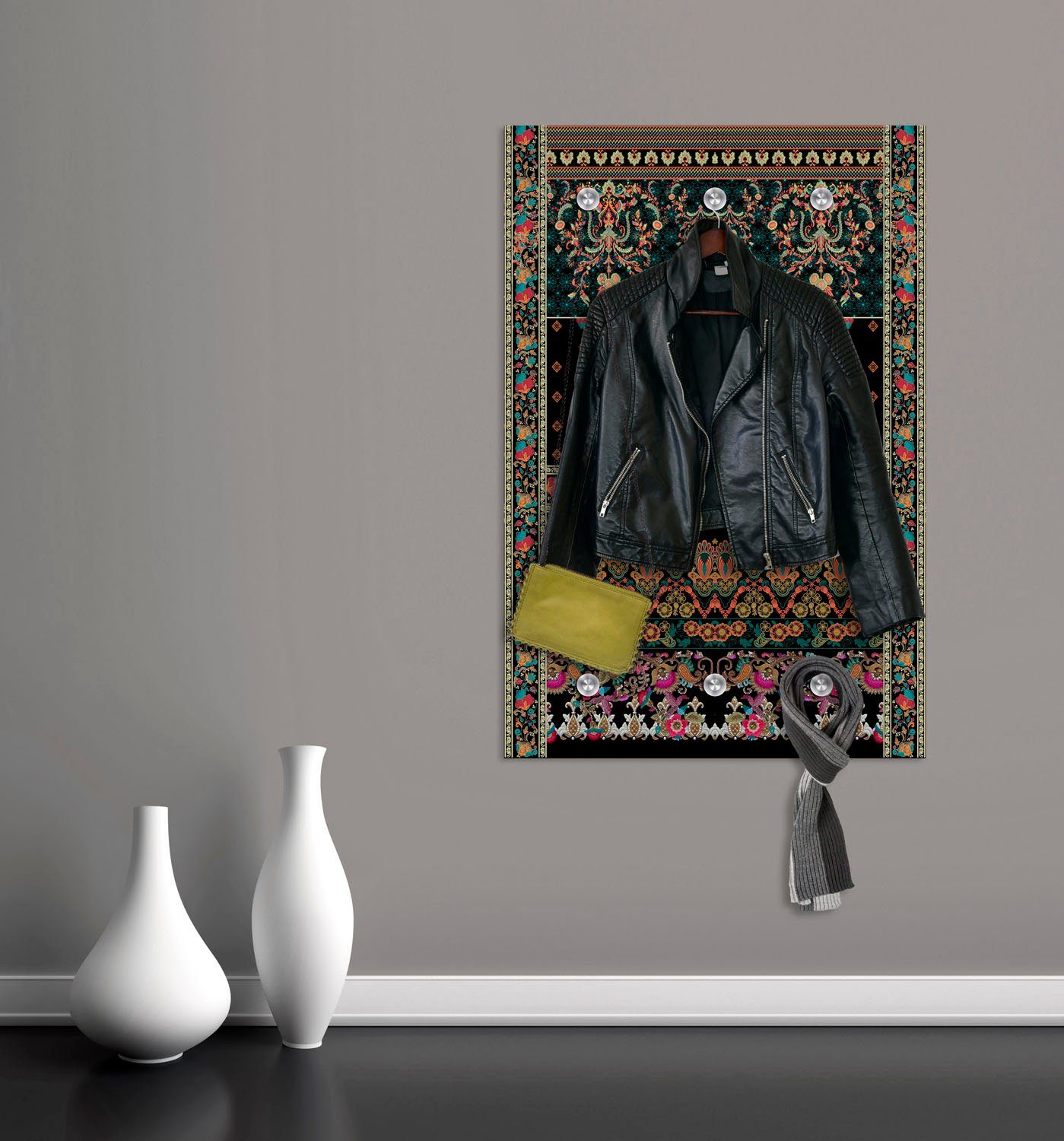 queence Kapstok Oosters met 6 haken, 80 x 120 cm