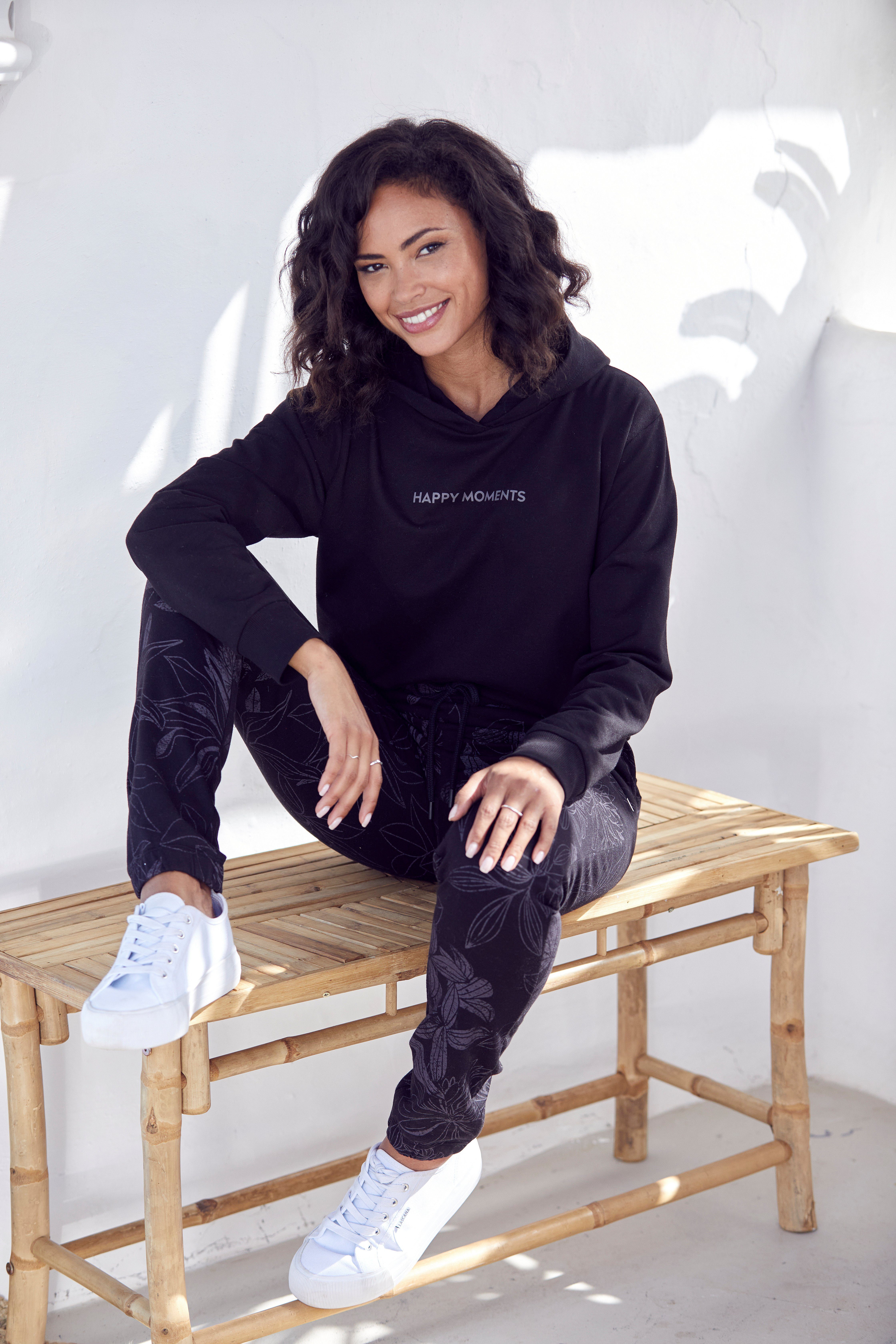 Lascana Loungebroek met bloemen alloverprint, loungepak
