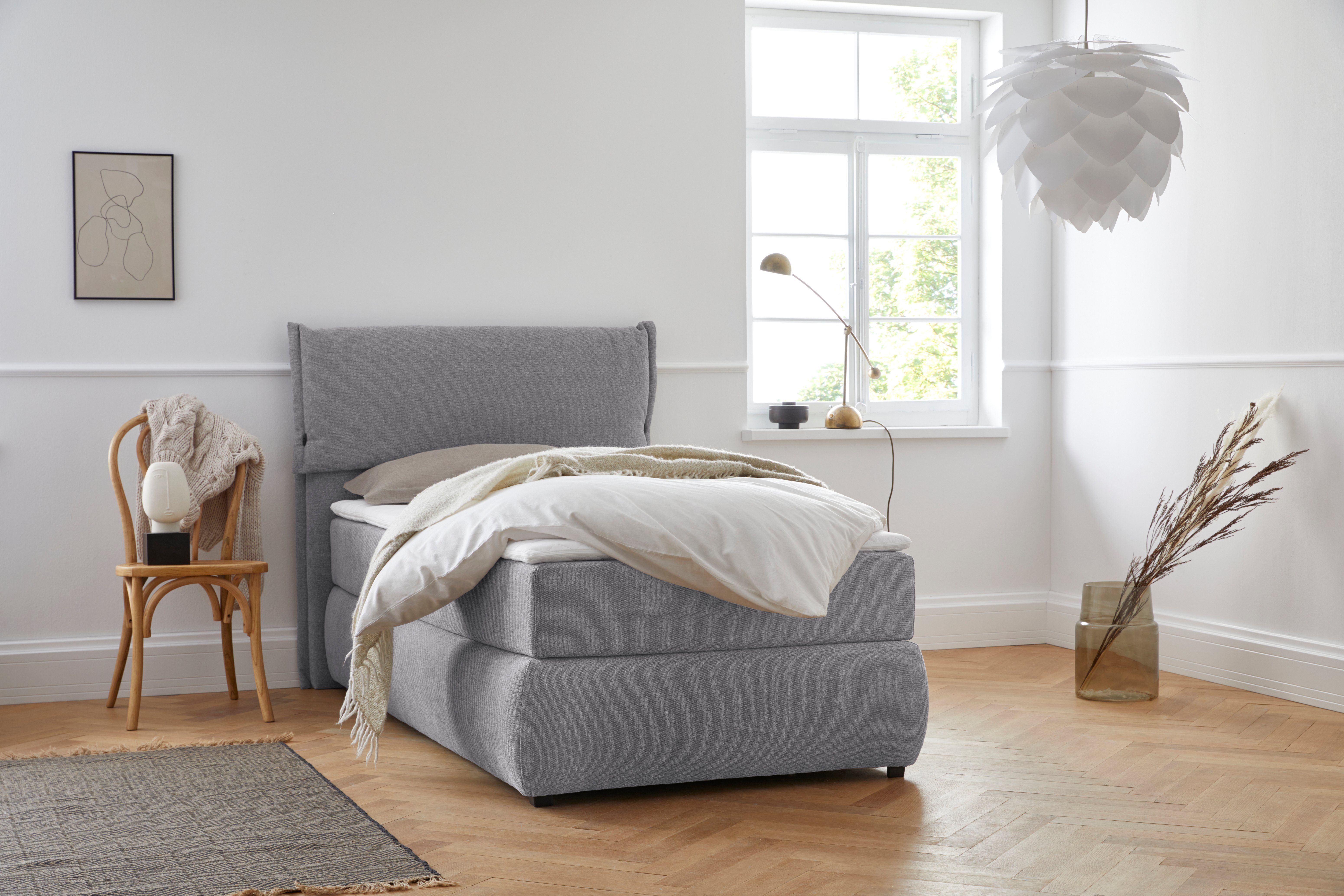 andas Boxspring Jenson in 4 kleuren, 4 breedten, 3 matrassoorten in 2 hardheden, incl. topmatras, design by morten georgsen