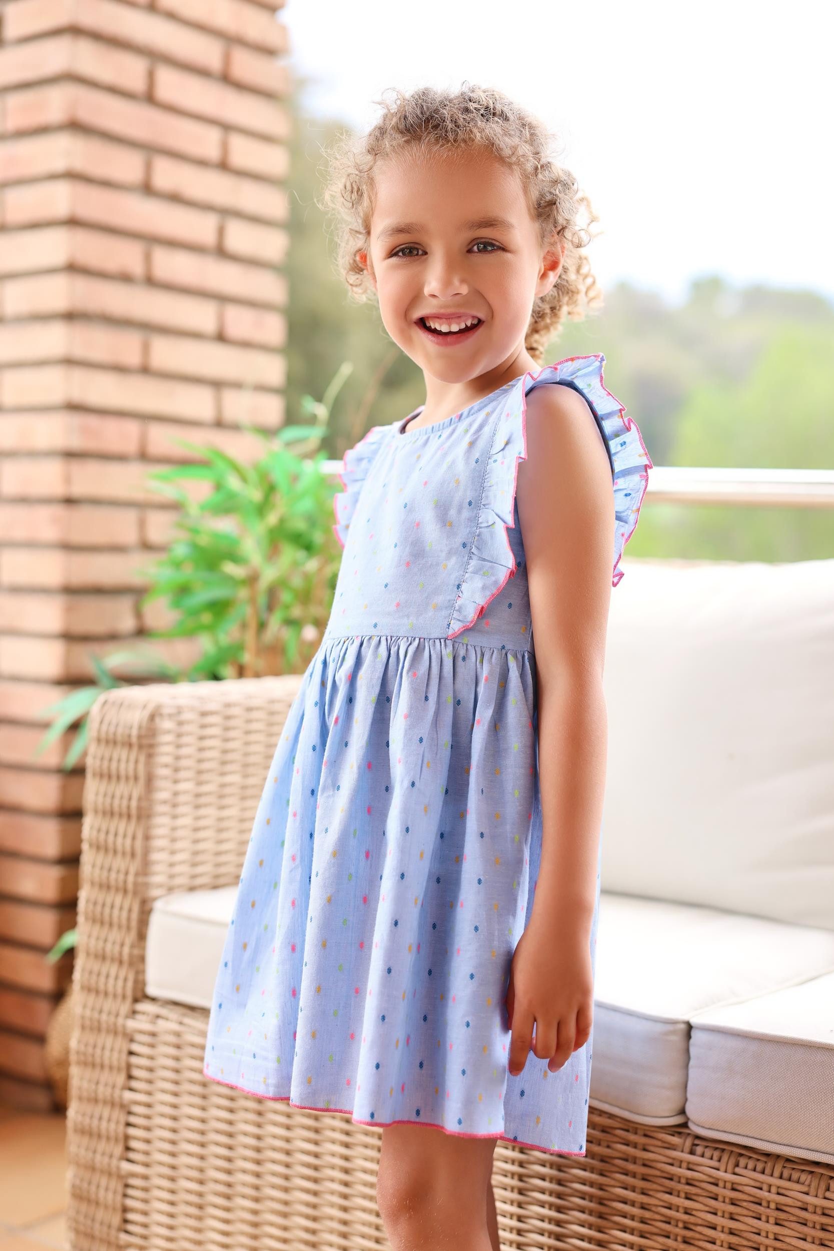 Blue Seven Zomerjurk Kl Md jurk met ronde hals zonder mouwen