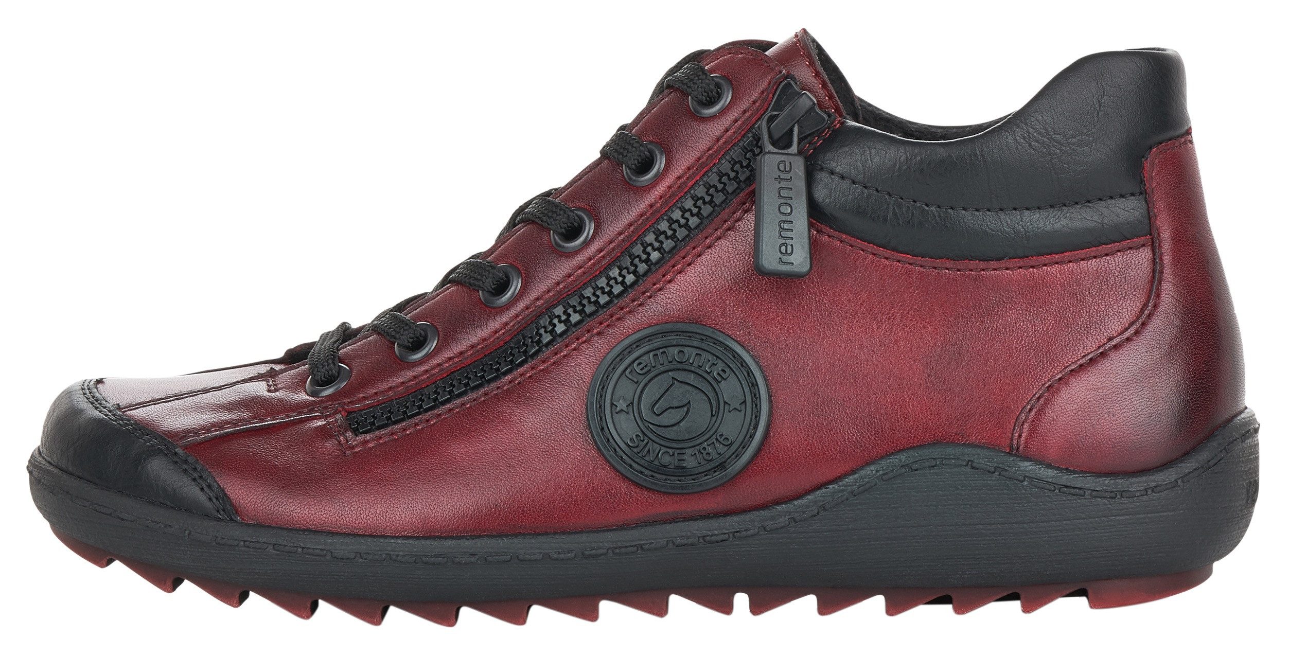 Remonte Veterschoenen flats, comfortschoenen, laarzen met zijrits