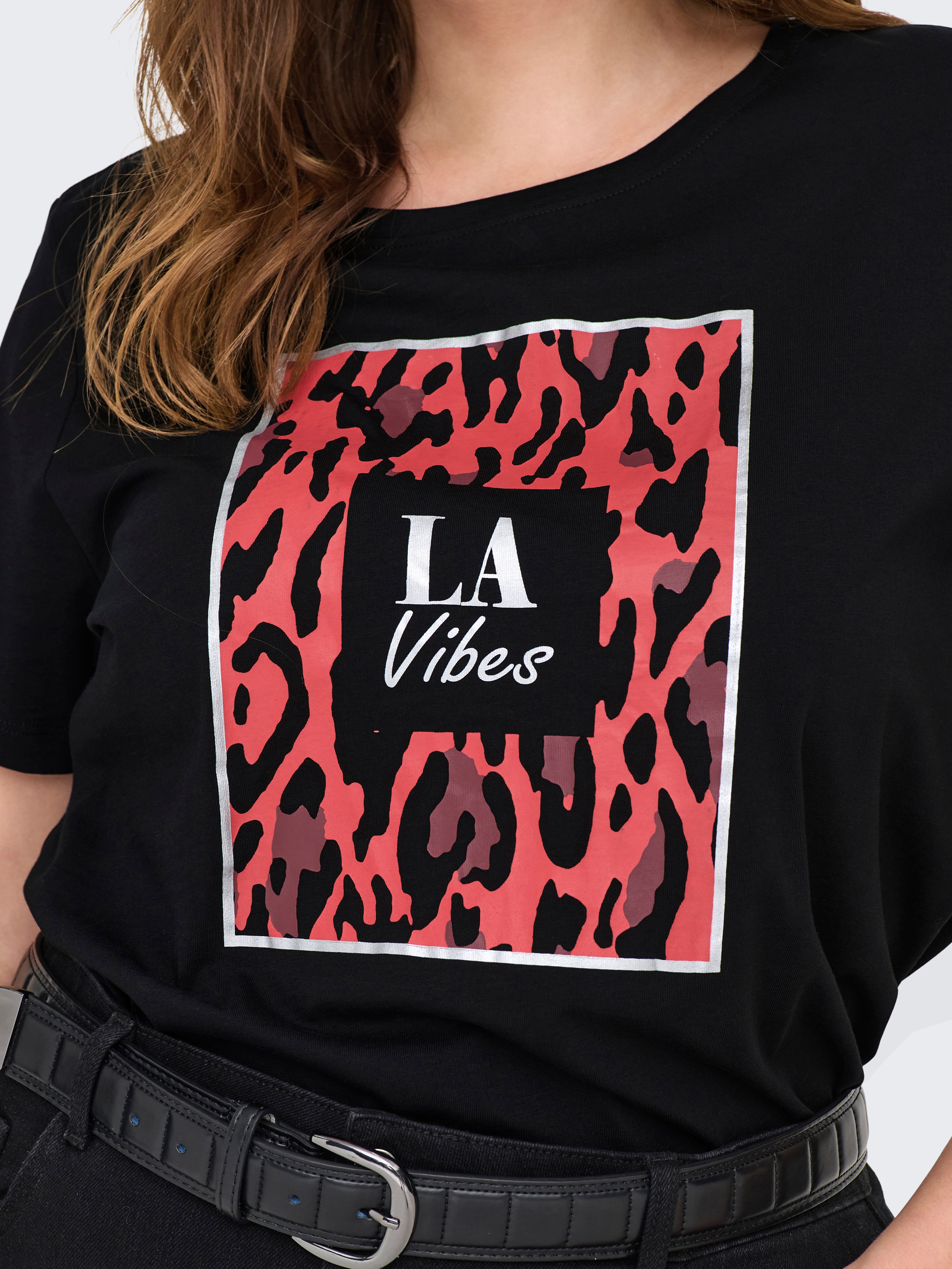 ONLY CARMAKOMA Shirt met korte mouwen CARBOOSTERY LIFE SS REG TEE JRS BS