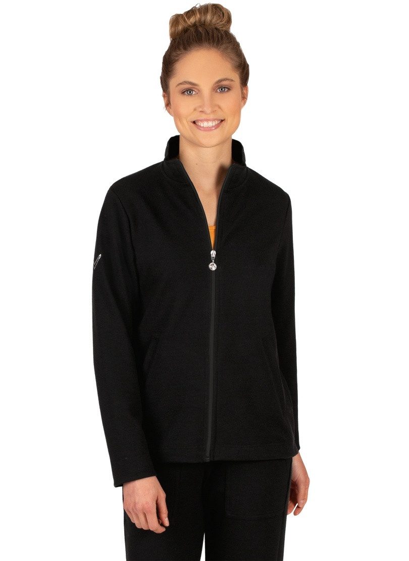Trigema Sweatvest TRIGEMA jas met fonkelende strassteentjes (1-delig)