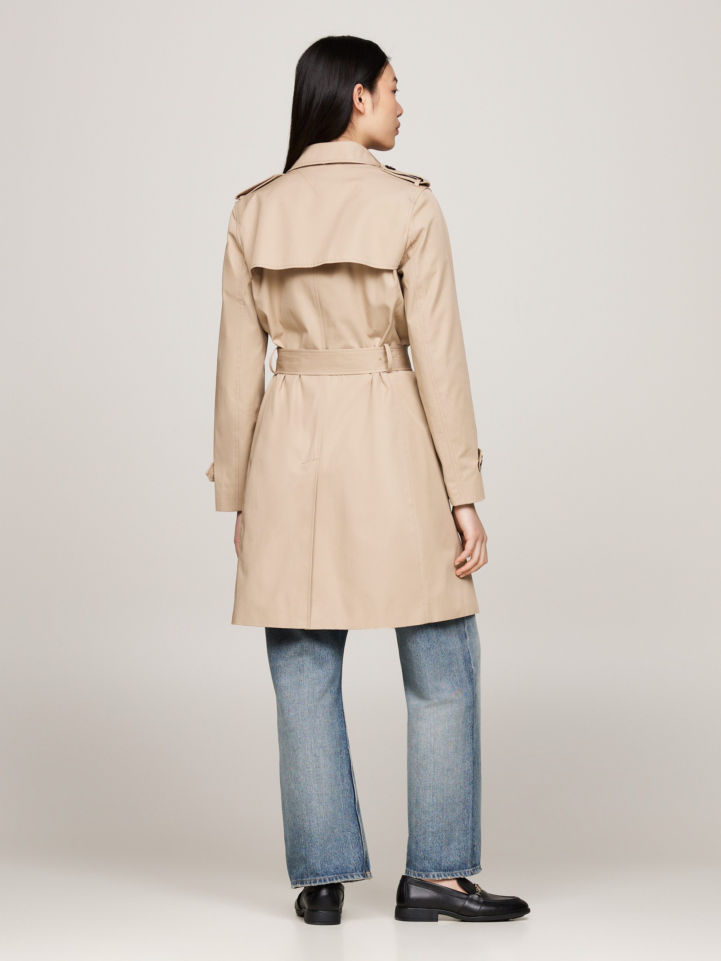 Tommy Hilfiger Trenchcoat COTTON DB SLIM FIT TRENCH met de kenmerkende trenchdetails