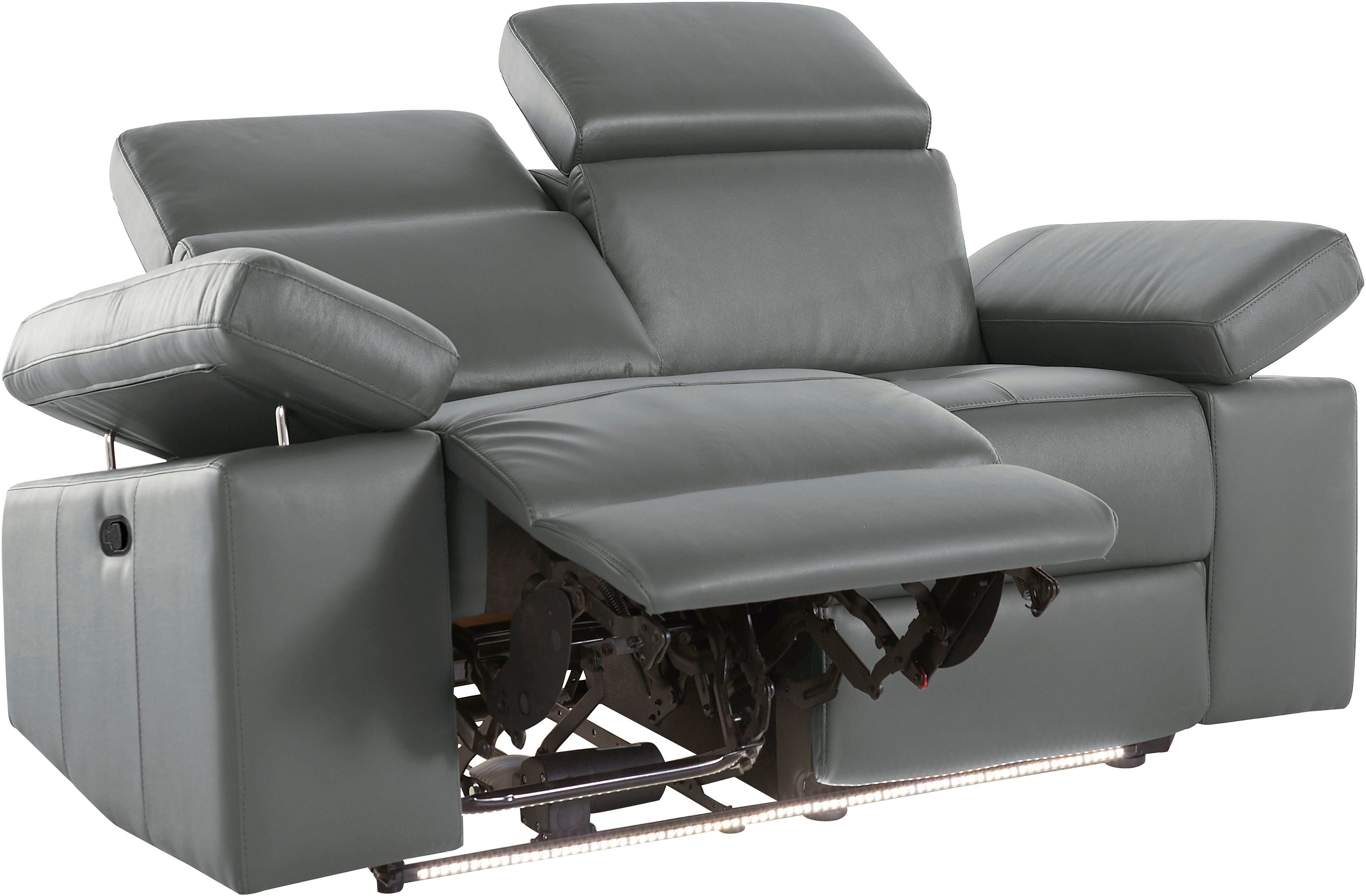Places of Style 2-zitsbank Kilado met relaxfunctie, verstelbare armleuning, verstelbare hoofdsteun