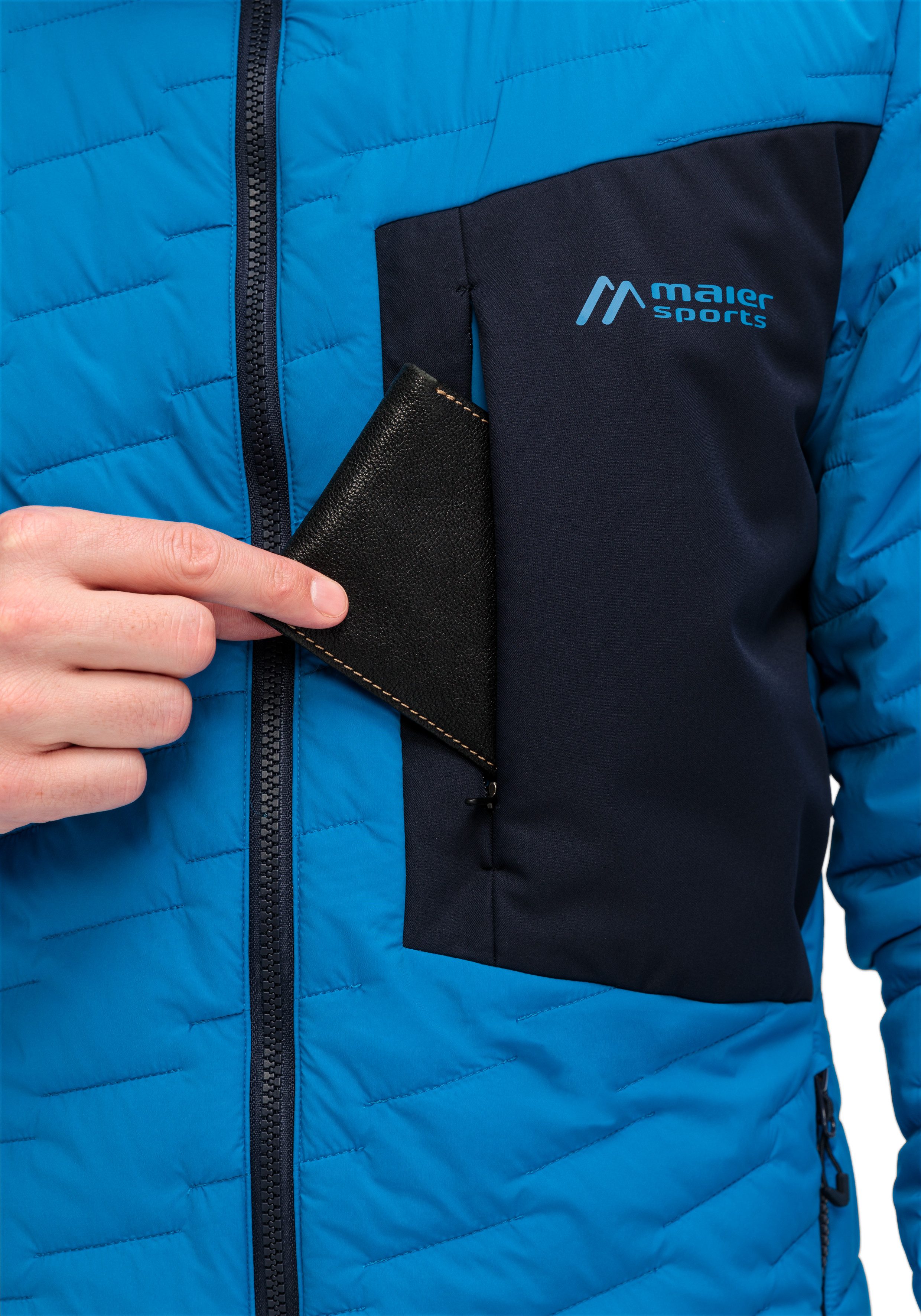 Maier Sports Functioneel jack Donovaly M Heren outdoorjas, Primaloft jas met 3 ritszakken en capuchon