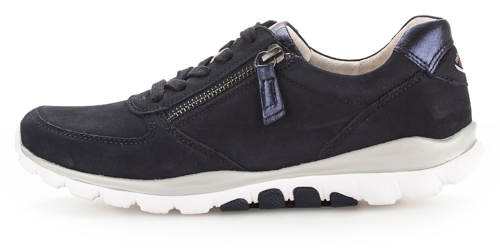 Gabor Rollingsoft Sneakers met sleehak vrijetijdsschoen, lage schoen, veterschoen met optifit verwisselbare inlegzool