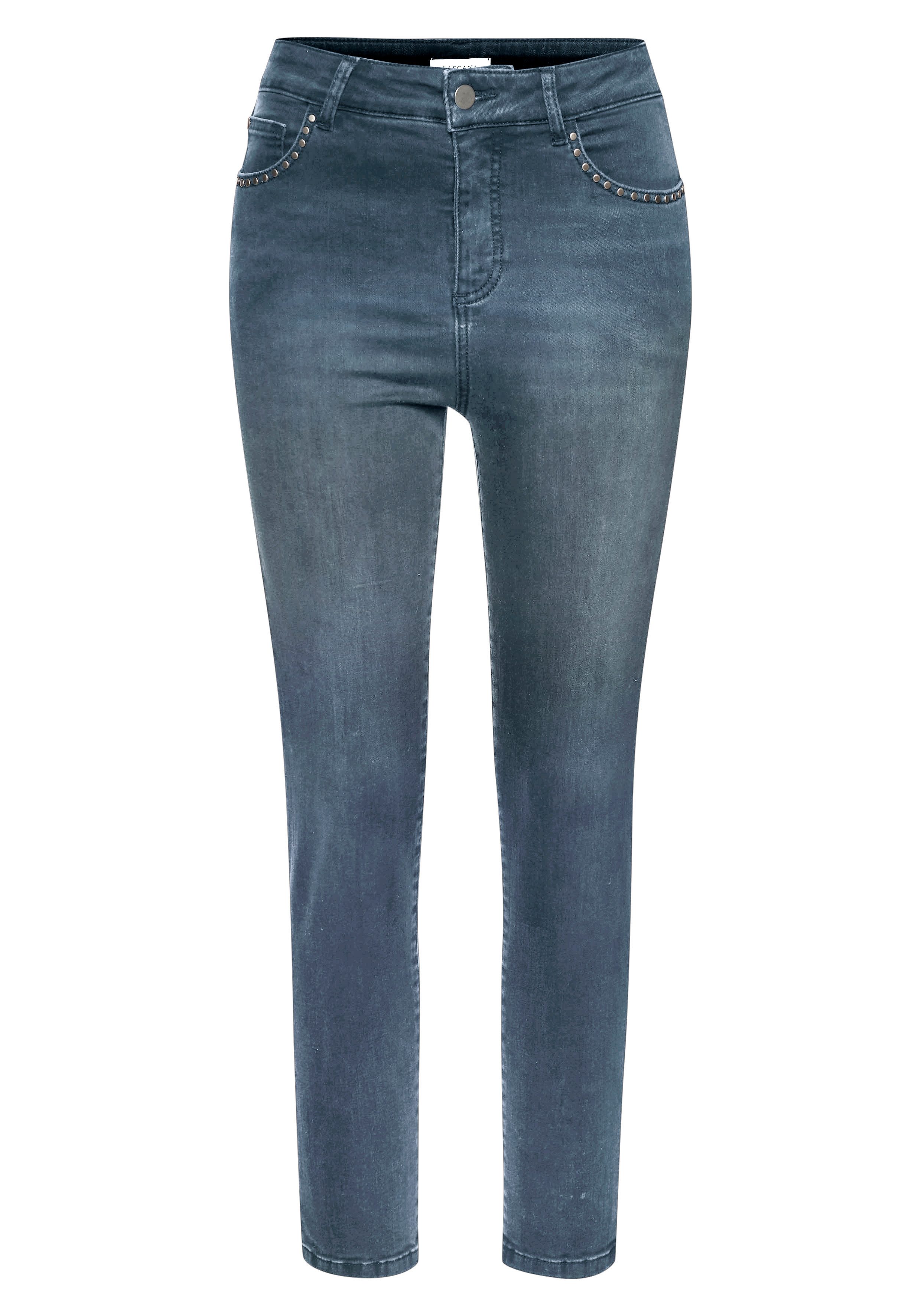 Buffalo 7/8 jeans met studs, skinny jeans, figuurvormend, modieus