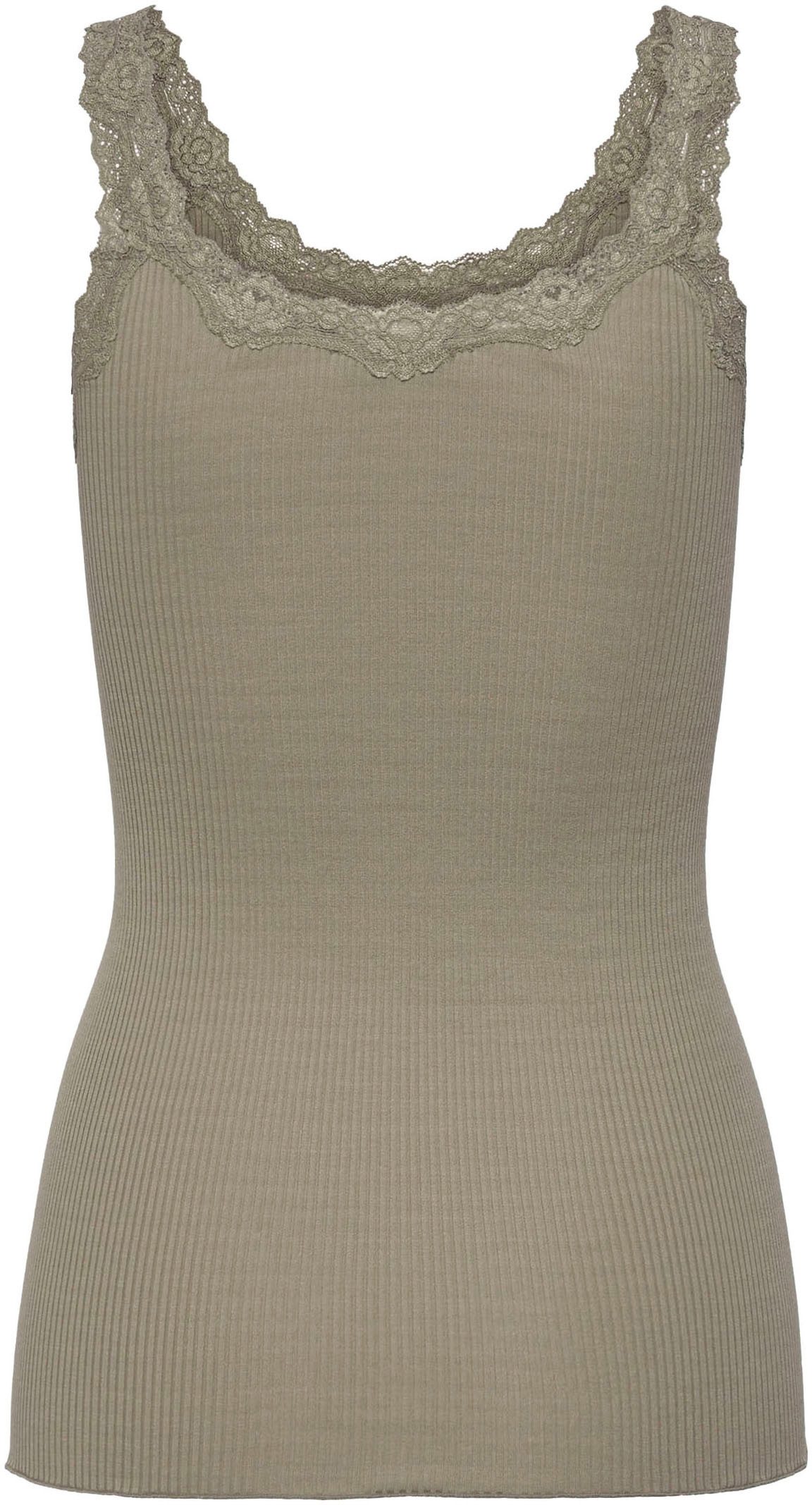 rosemunde Tanktop Babette Silk Top prachtige, omgekeerde vintage kanten afwerking