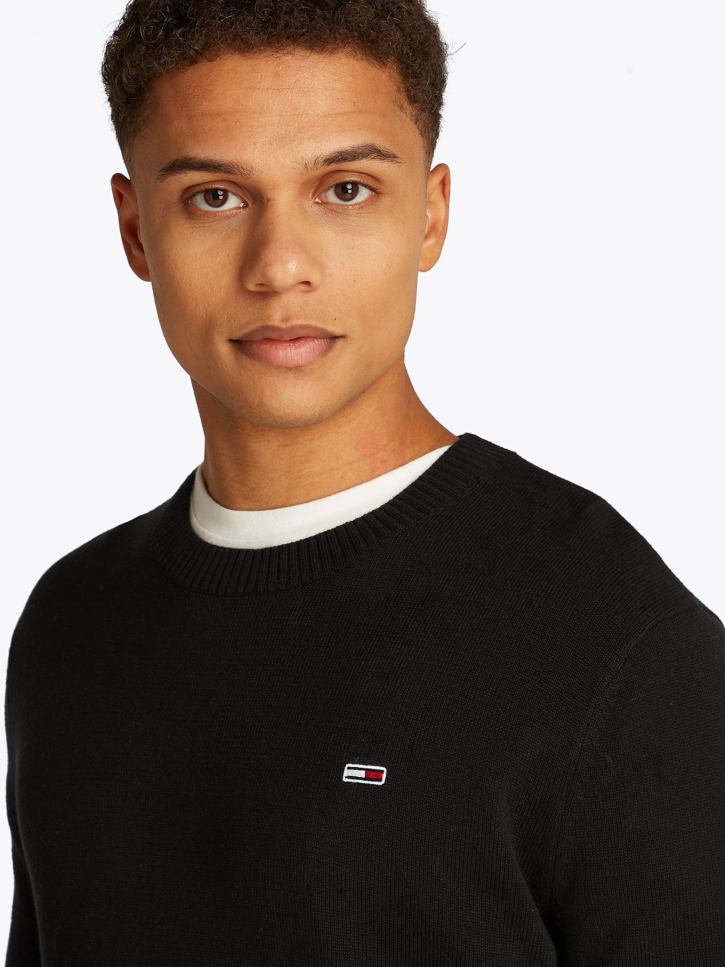 TOMMY JEANS Trui met ronde hals TJM SLIM ESSENTIAL LIGHT SWEATER