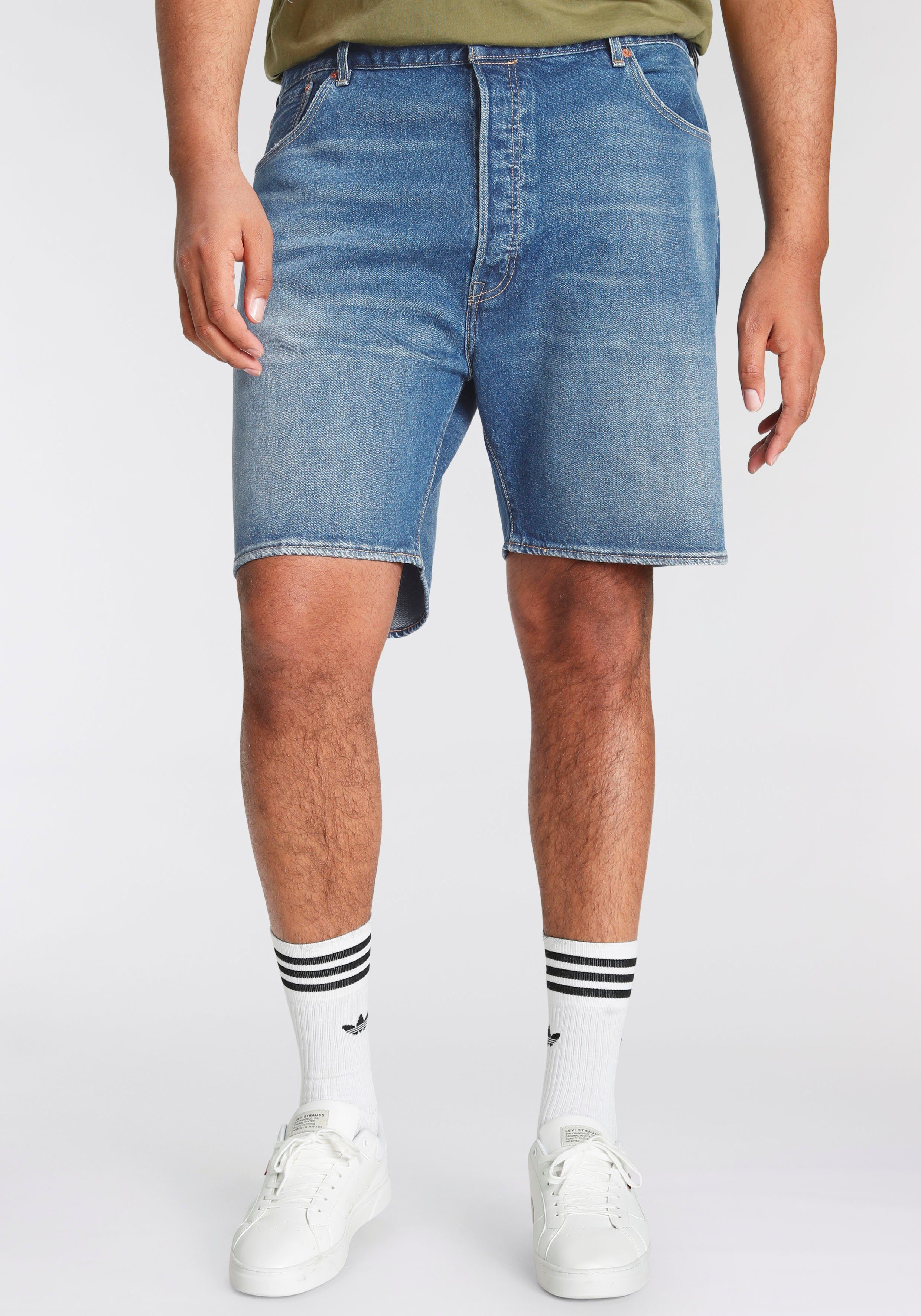 Levi's® Plus Jeansbermuda 501 HEMMED SHORTS met stretchaandeel