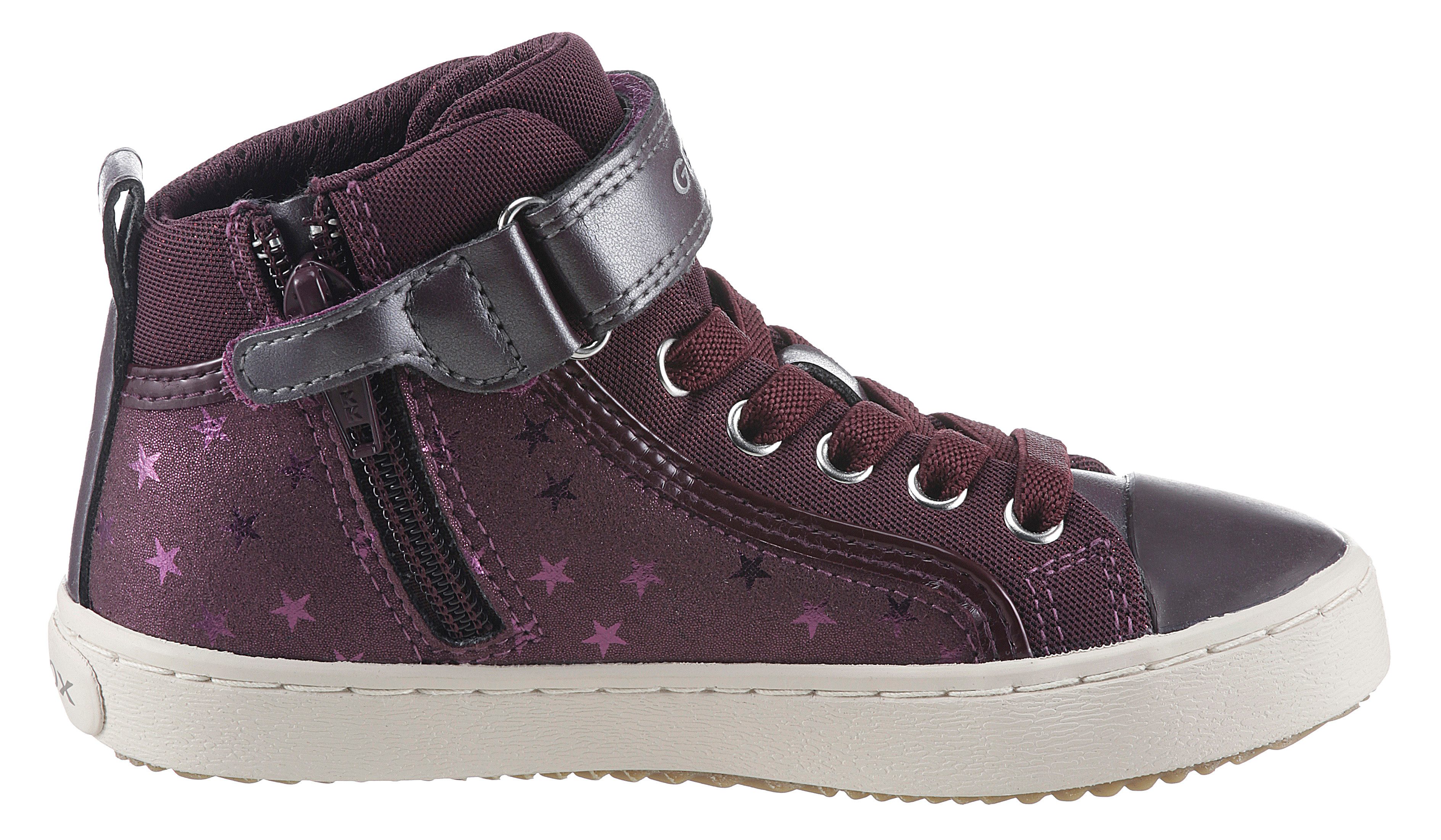 Geox Sneakers J KALISPERA GIRL I High top sneaker, veterschoenen, vrijetijdsschoen met elastische band