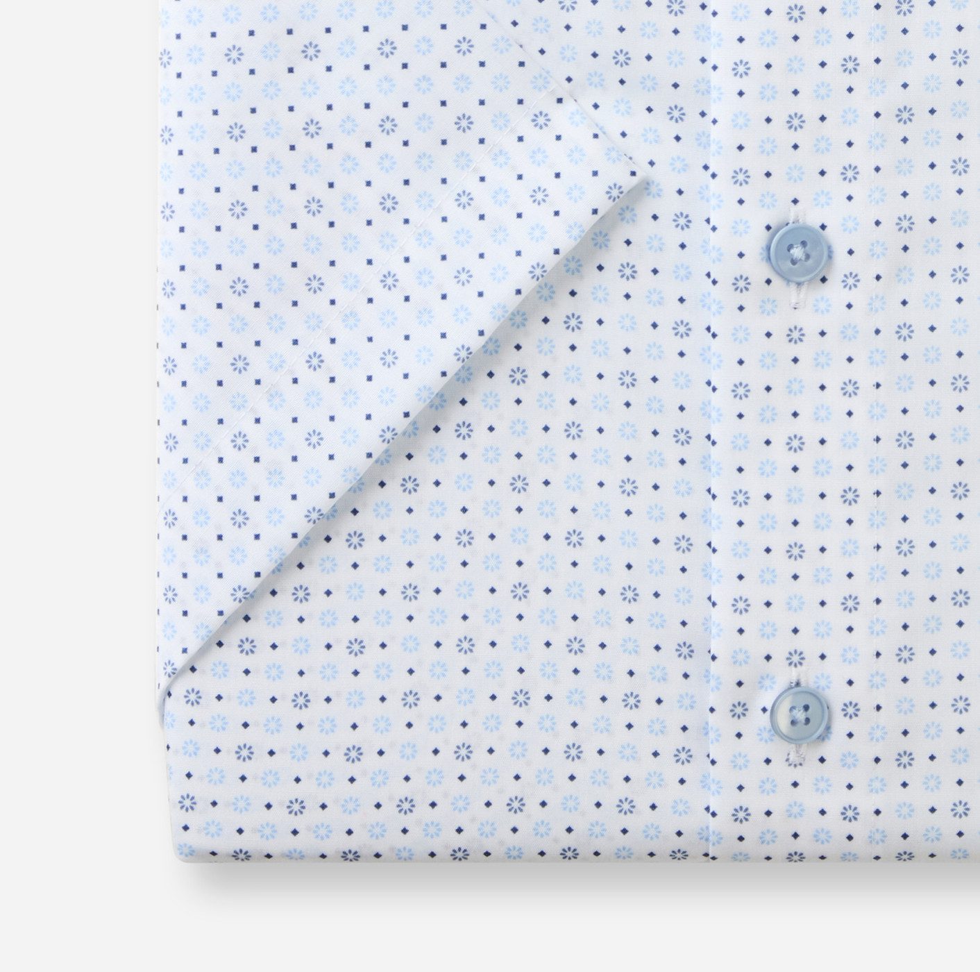 OLYMP Overhemd met korte mouwen Luxor comfort fit charmant minimalistisch dessin