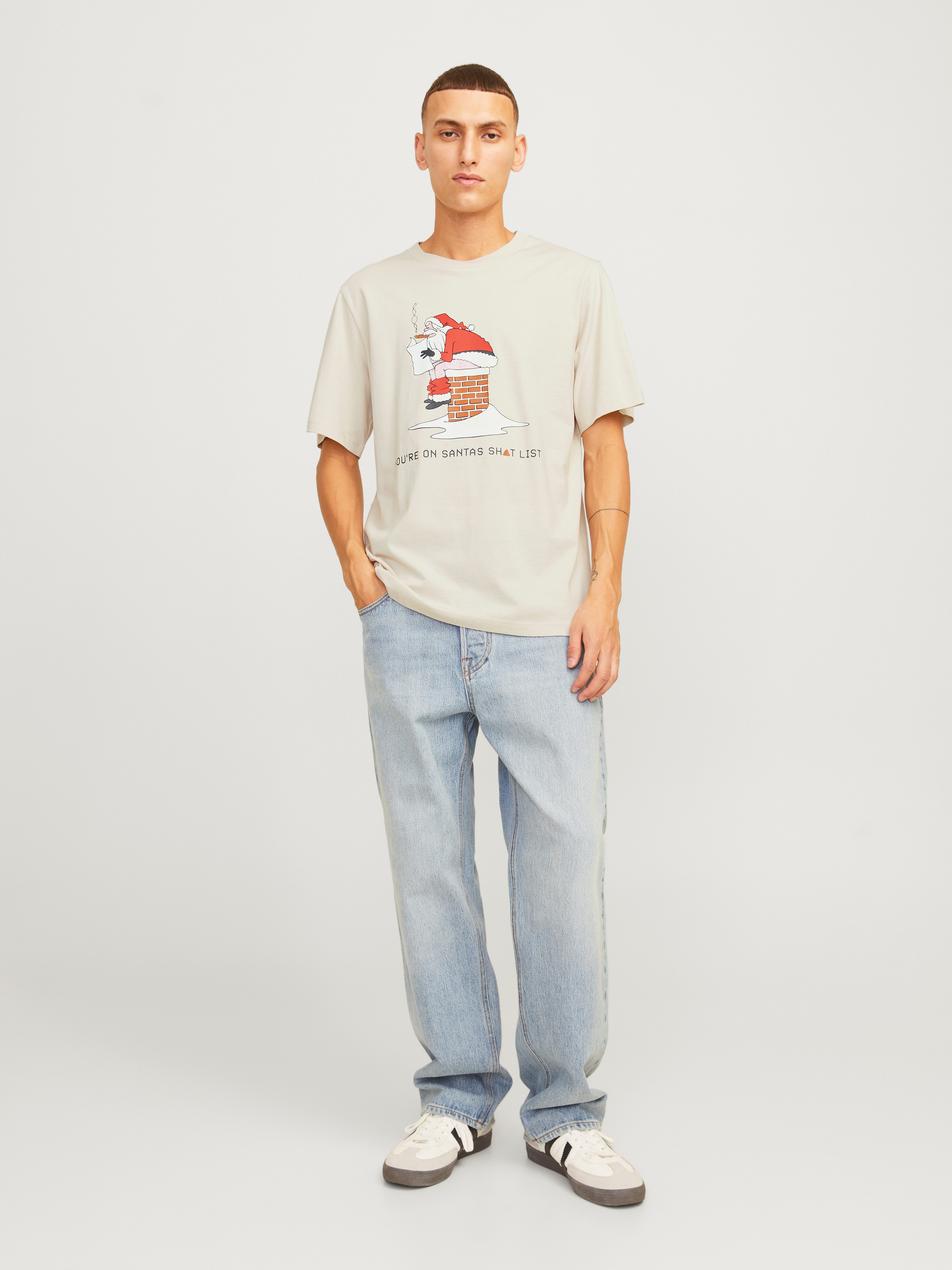 Jack & Jones Shirt met ronde hals JJXMAS FUNNY TEE SS CREW NECK