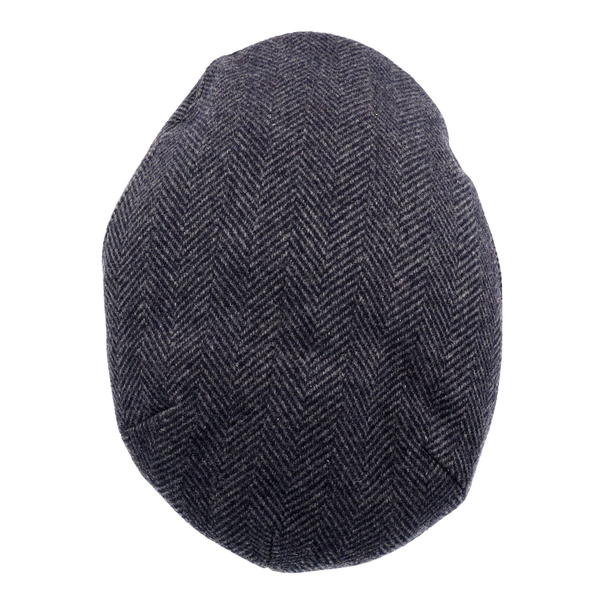 MUSTANG Flat cap met klep, hoog wolgehalte, visgraatpatroon, gevoerd