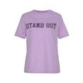 ltb shirt met korte mouwen epeday in oversized pasvorm met "stand out" opschrift paars