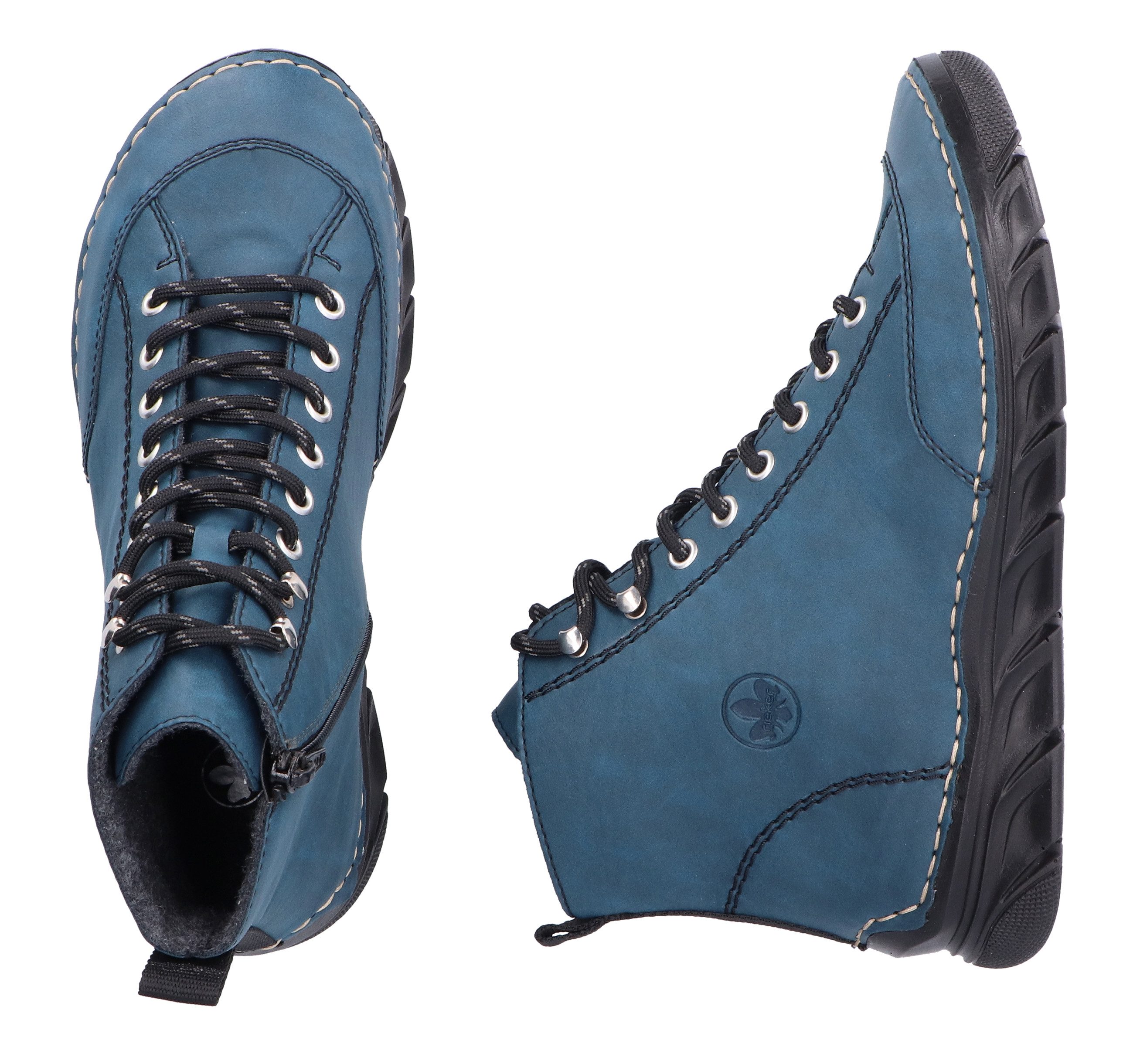 Rieker Sneakers vrijetijdsschoen, lage schoen, veterschoen met binnenrits