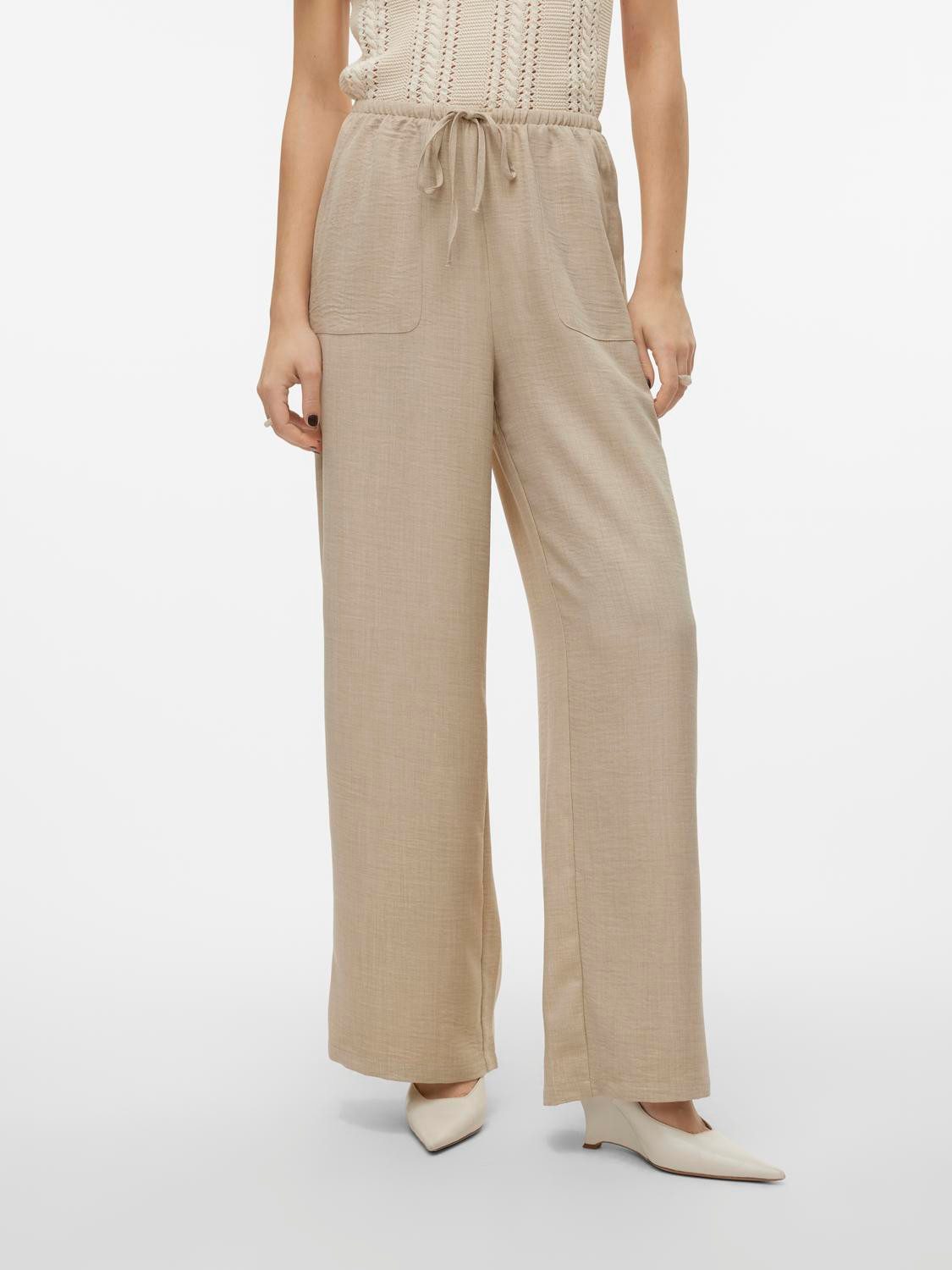 Vero Moda Comfortbroek VMMELANEY HW LOOSE PANT WVN GA NOOS