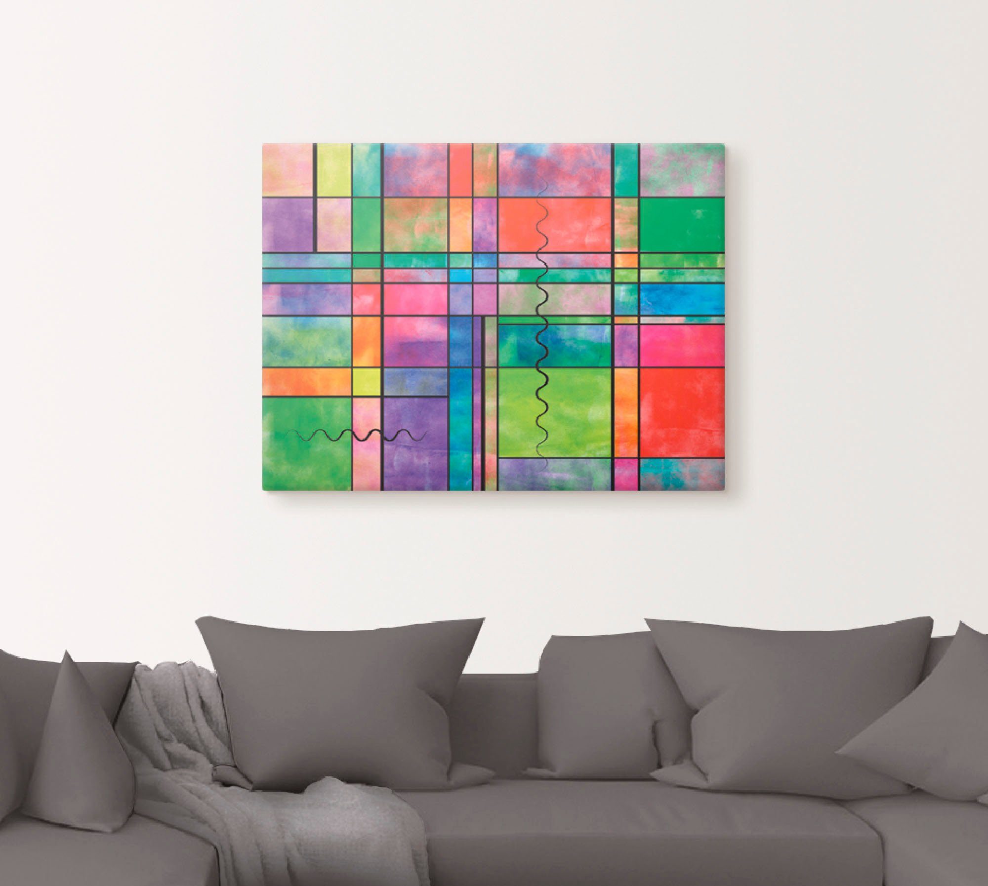 Artland Artprint Multicolour Abstract als artprint op linnen, muursticker of poster in verschillende maten