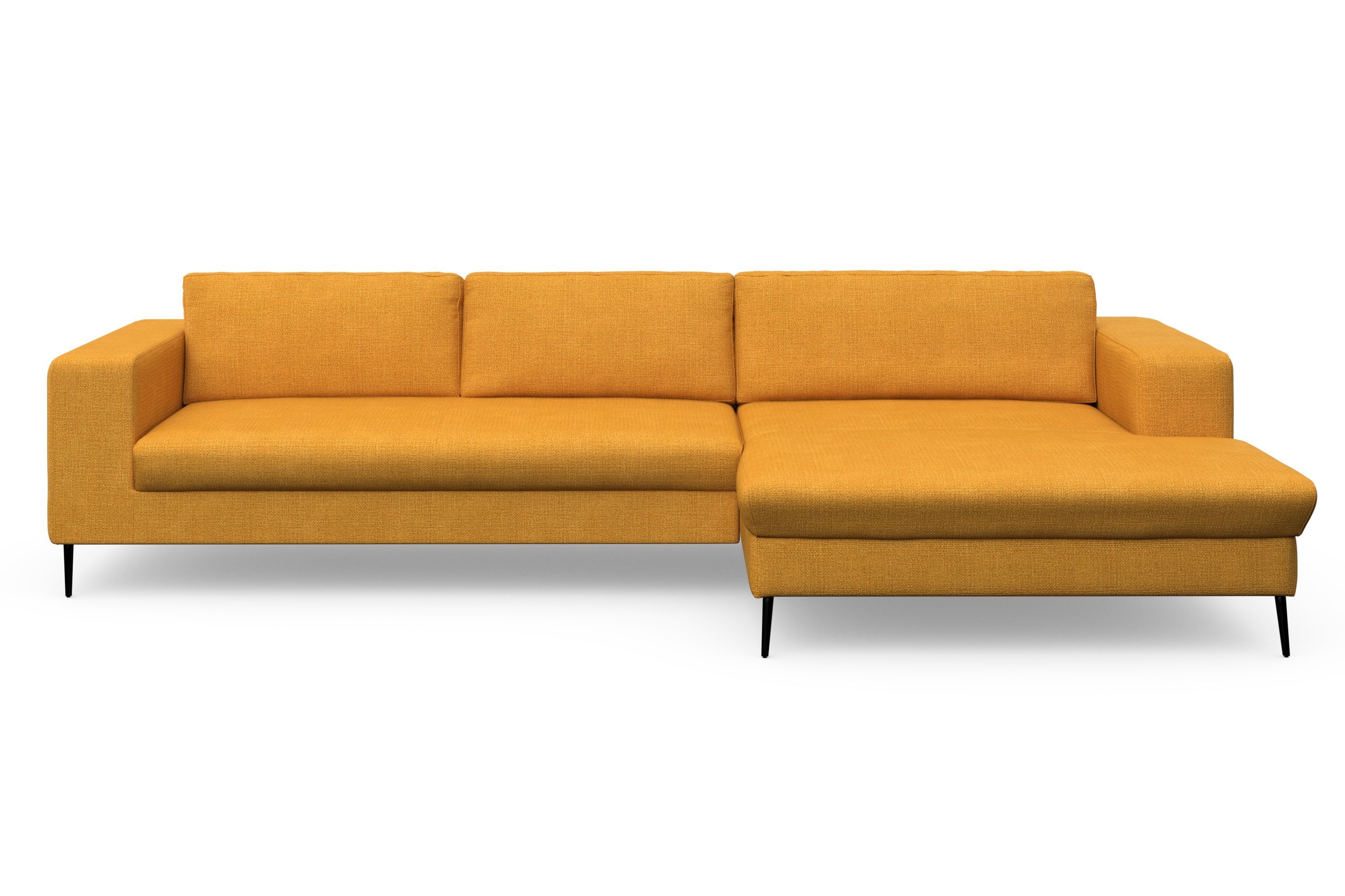 DOMO collection Hoekbank Modica, tijdloos en elegant, L-vorm moderne uitstraling met extra brede chaise longue, ook in corduroy
