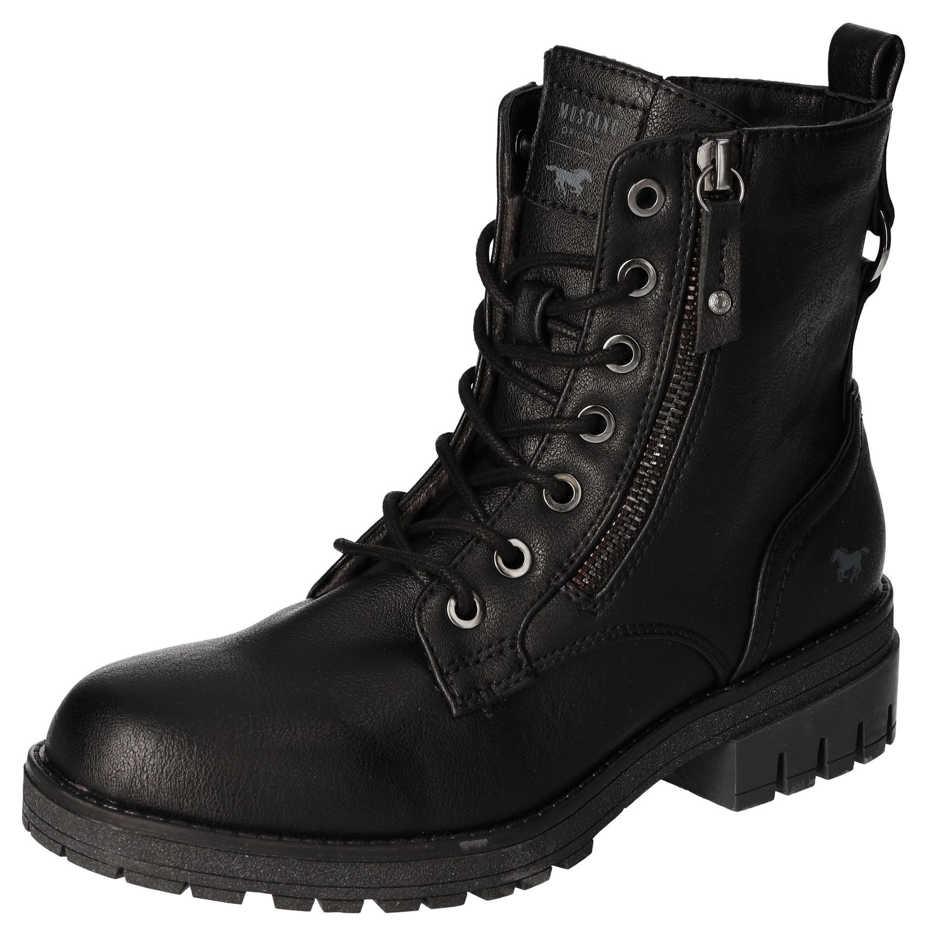 Mustang Shoes Veterschoenen veterschoenen, enkellaars, hakken, met ritssluiting