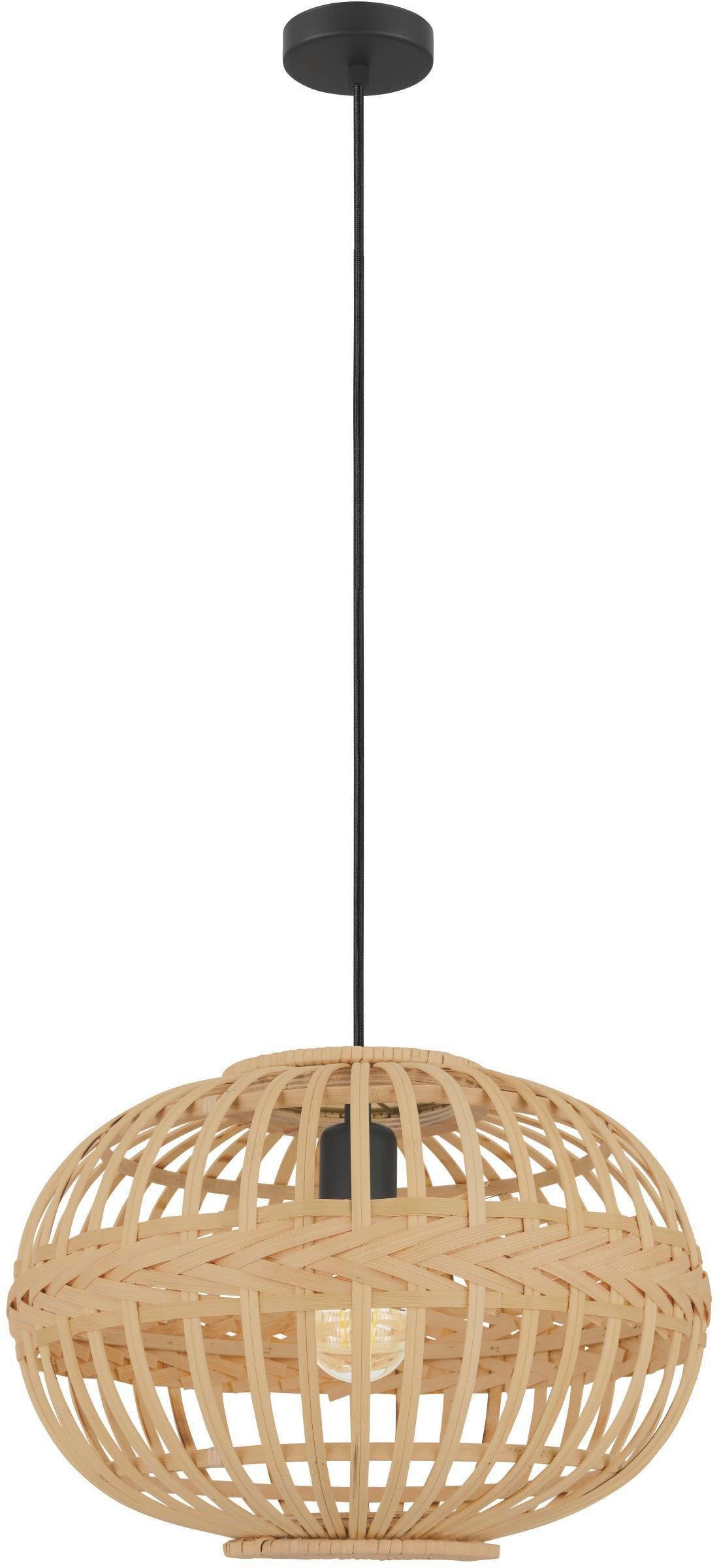 EGLO Hanglamp AMSFIELD Boho hanglamp eettafel, eetkamerlamp, hanglamp, E27, Ø 38 cm