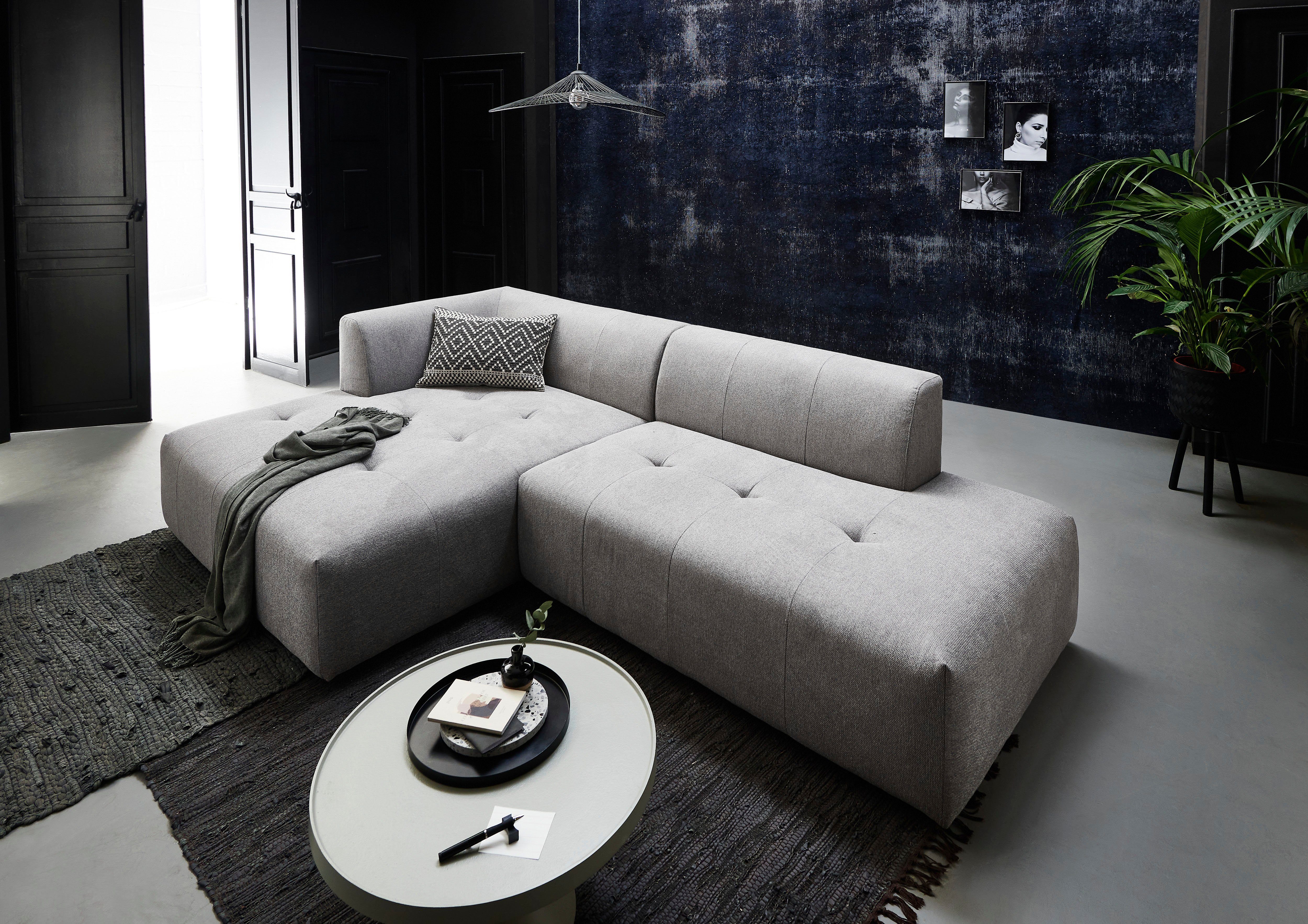ATLANTIC home collection 3-zitsbank Leonardo Poef/voetenbank Ottoman met XXL ligoppervlak