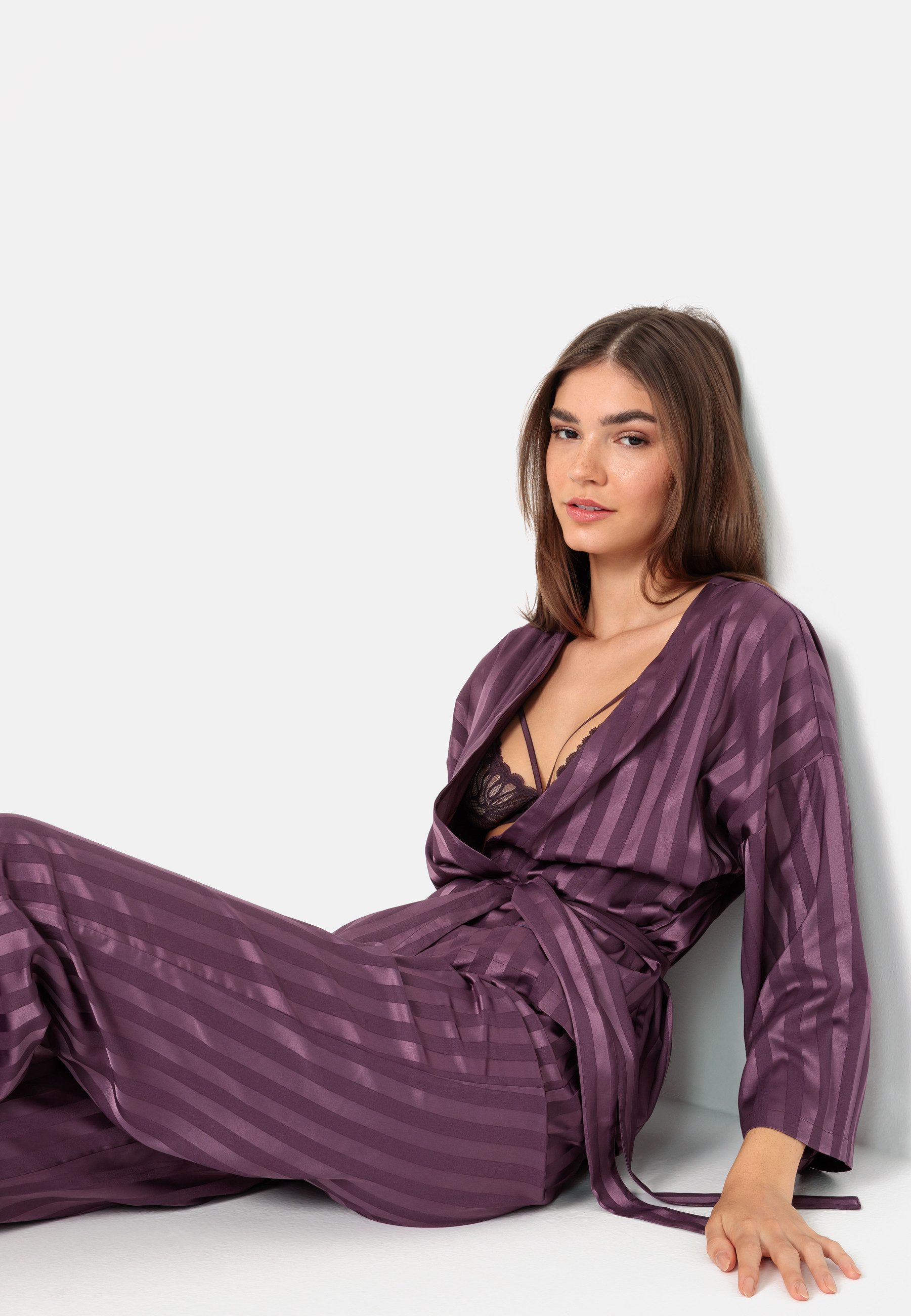 LSCN by LASCANA Pyjama in kimono-stijl (set, 2-delig)