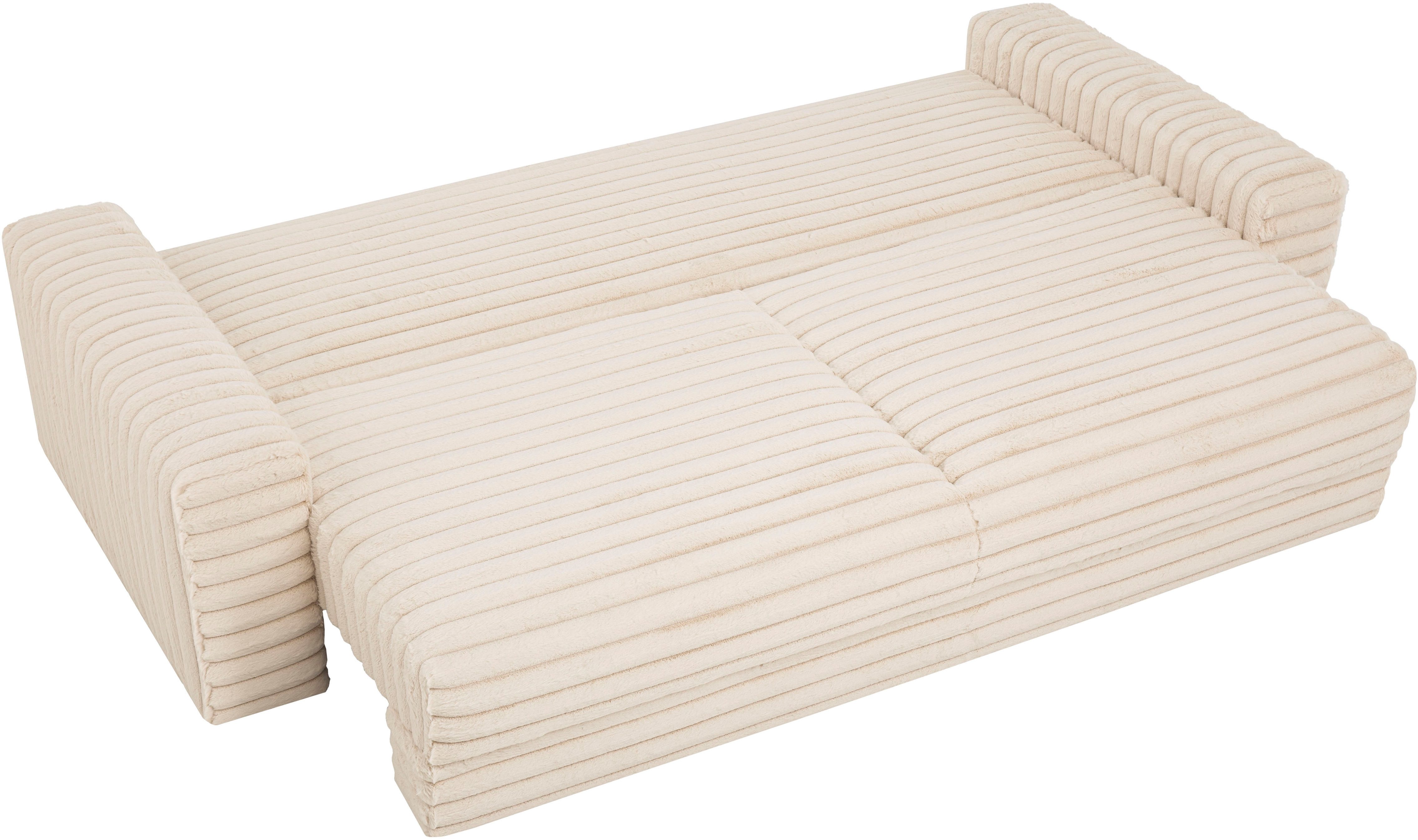 LeGer Home by Lena Gercke Slaapbank Imoga, kussen met slaapfunctie, 3-zits bank, bank met bedlade in moderne kleuren en stoffen, bedfunctie, ligoppervlak: 200x150 cm