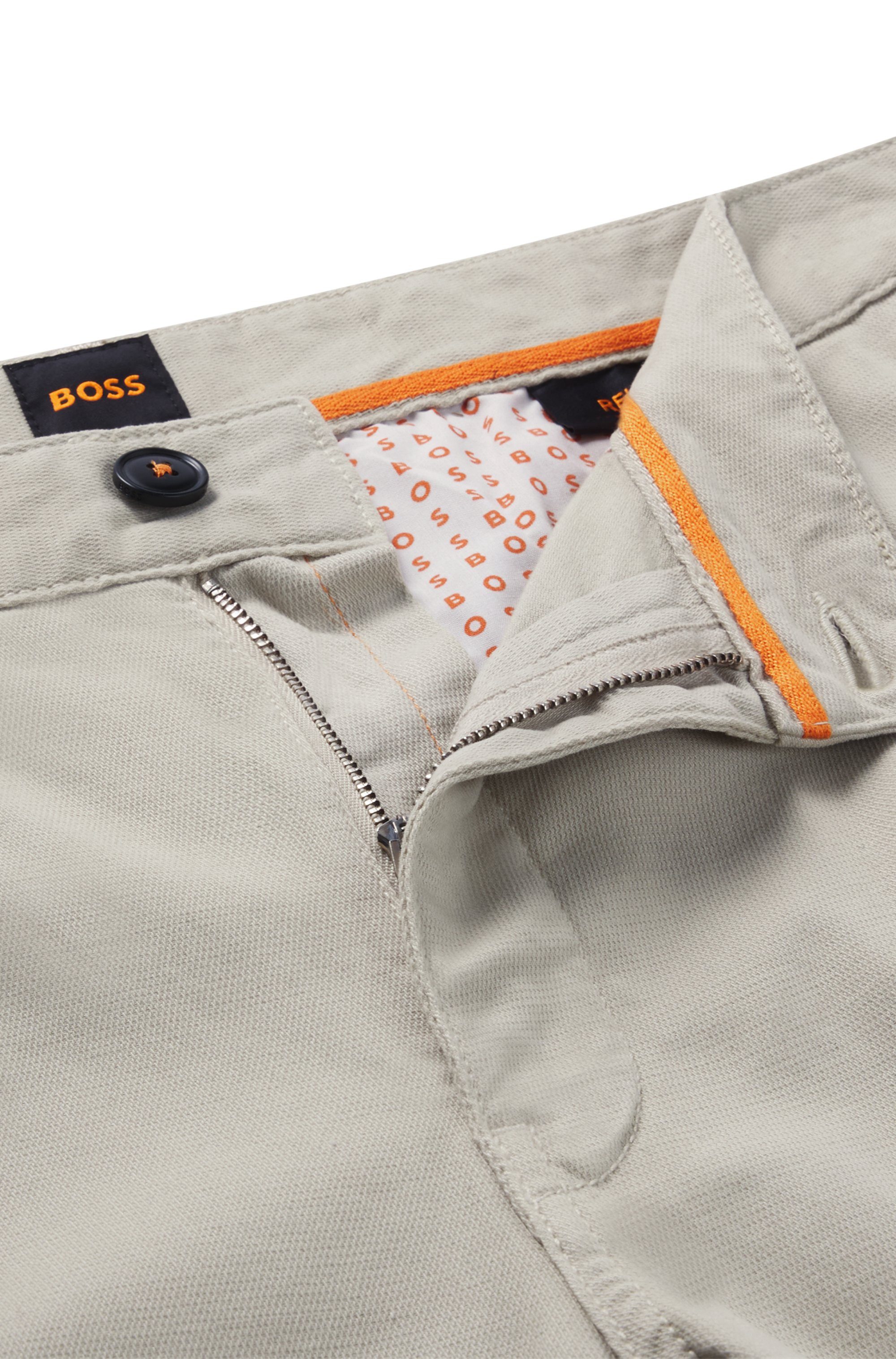 Boss Orange Chino Pleated met merklogo