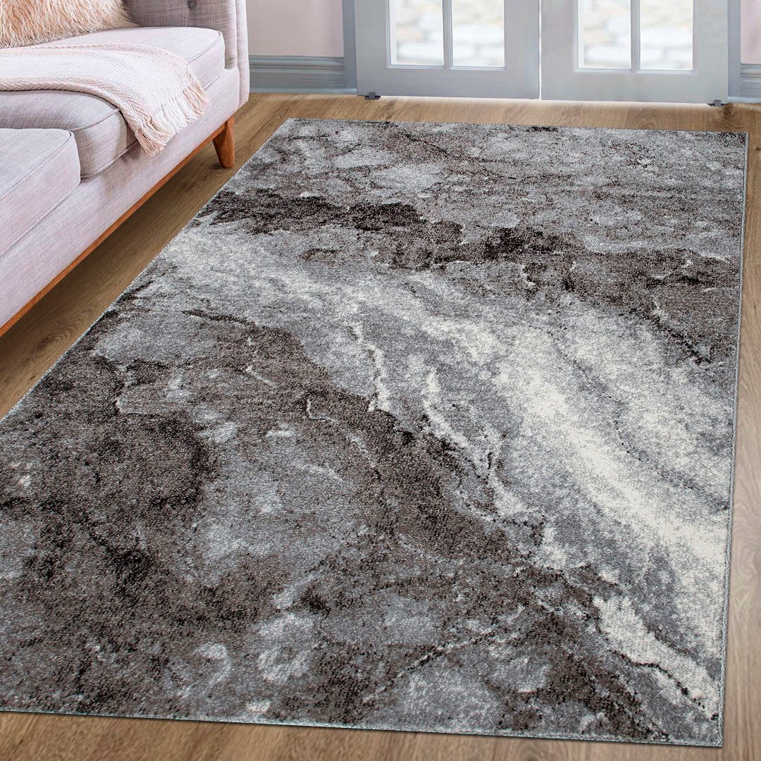 my home Vloerkleed Zonneschaduw met bijzonder zachte pool, kortpolig, modern marmerontwerp
