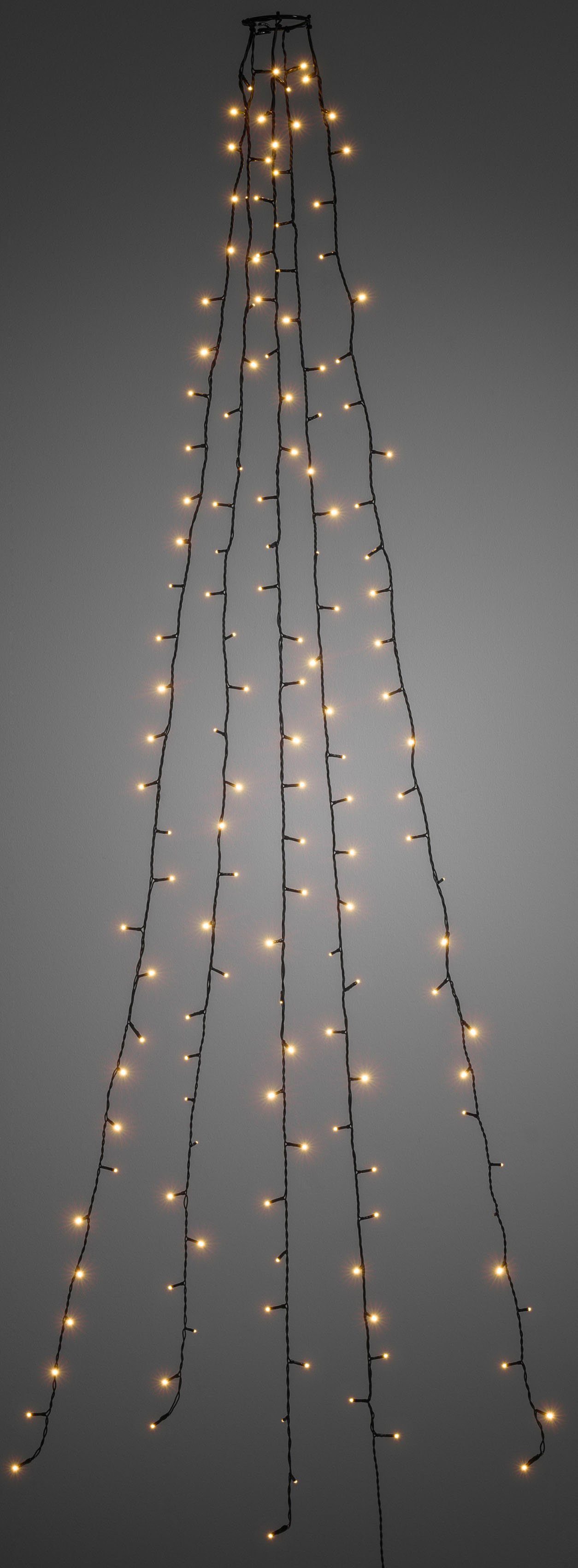 KONSTSMIDE Led-boomverlichting Kerstversiering, kerstboomdecoratie Ledlichtsnoer met ring, 5 strengen elk 3 m met 50 dioden, voorgemonteerd