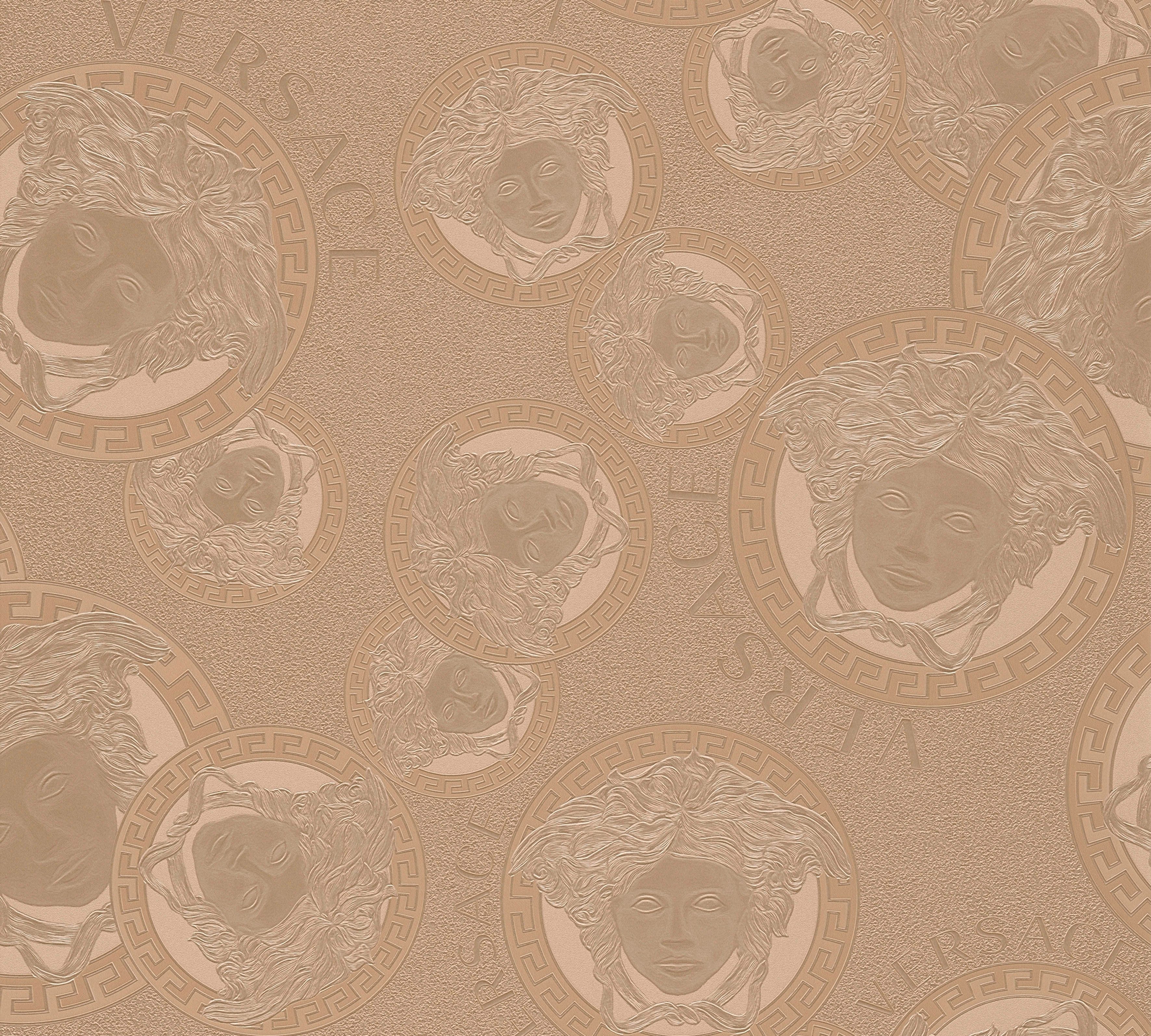 Versace Vliesbehang Wallpaper  5 Medusakopf Metallic (1 stuk)