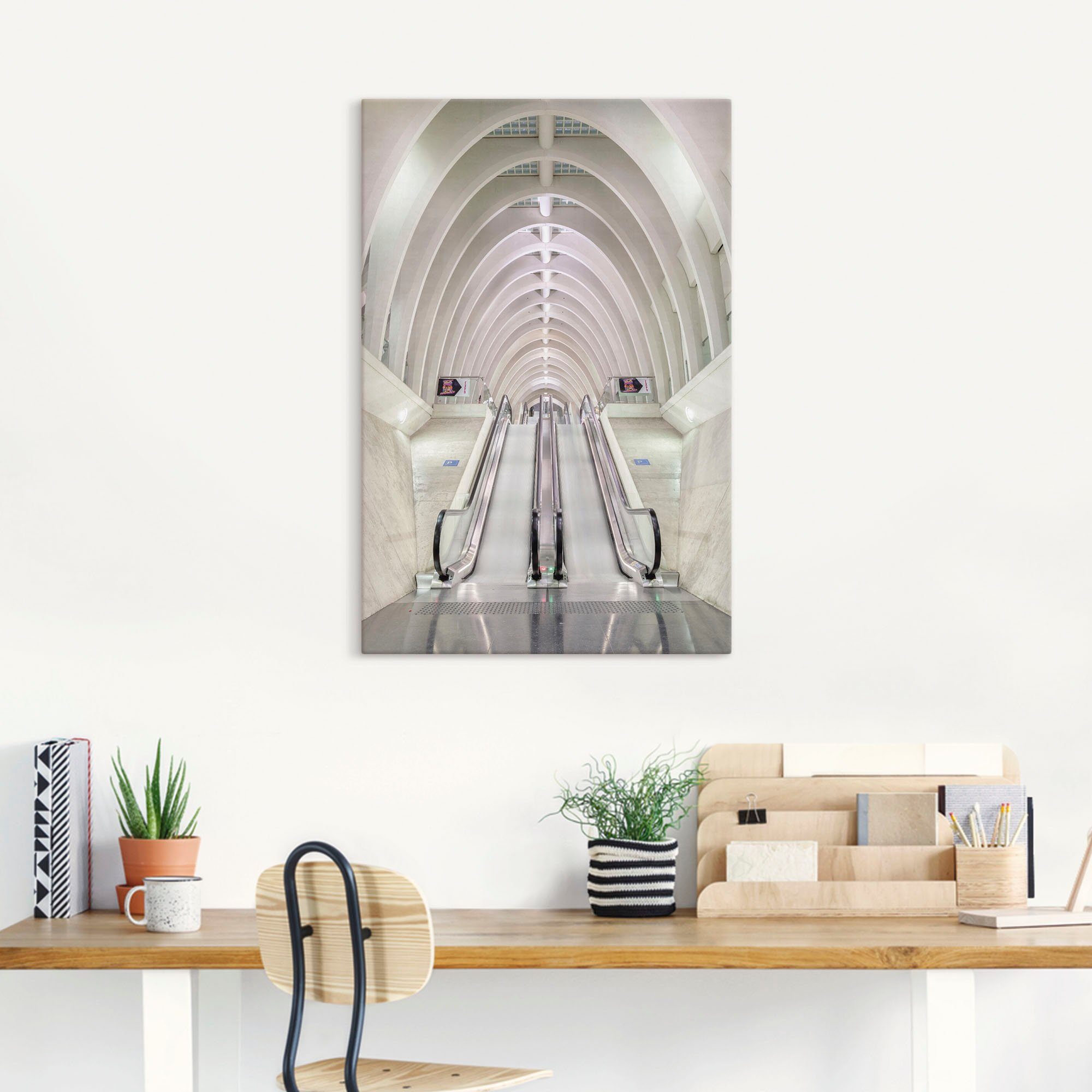 Artland Artprint op linnen De roltrap gespannen op een spieraam