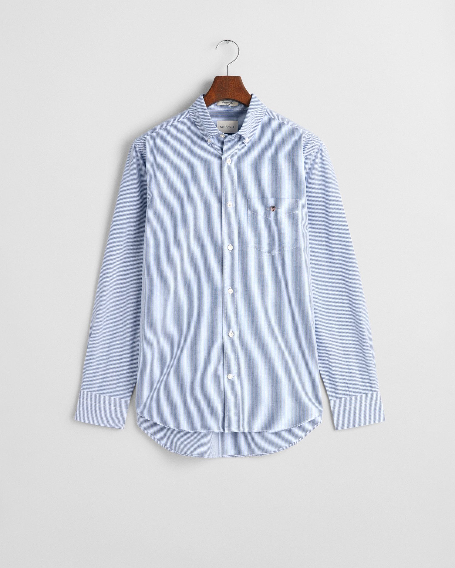 Gant Overhemd met lange mouwen REG POPLIN BANKER SHIRT Banker Stripe popeline, lichte katoen