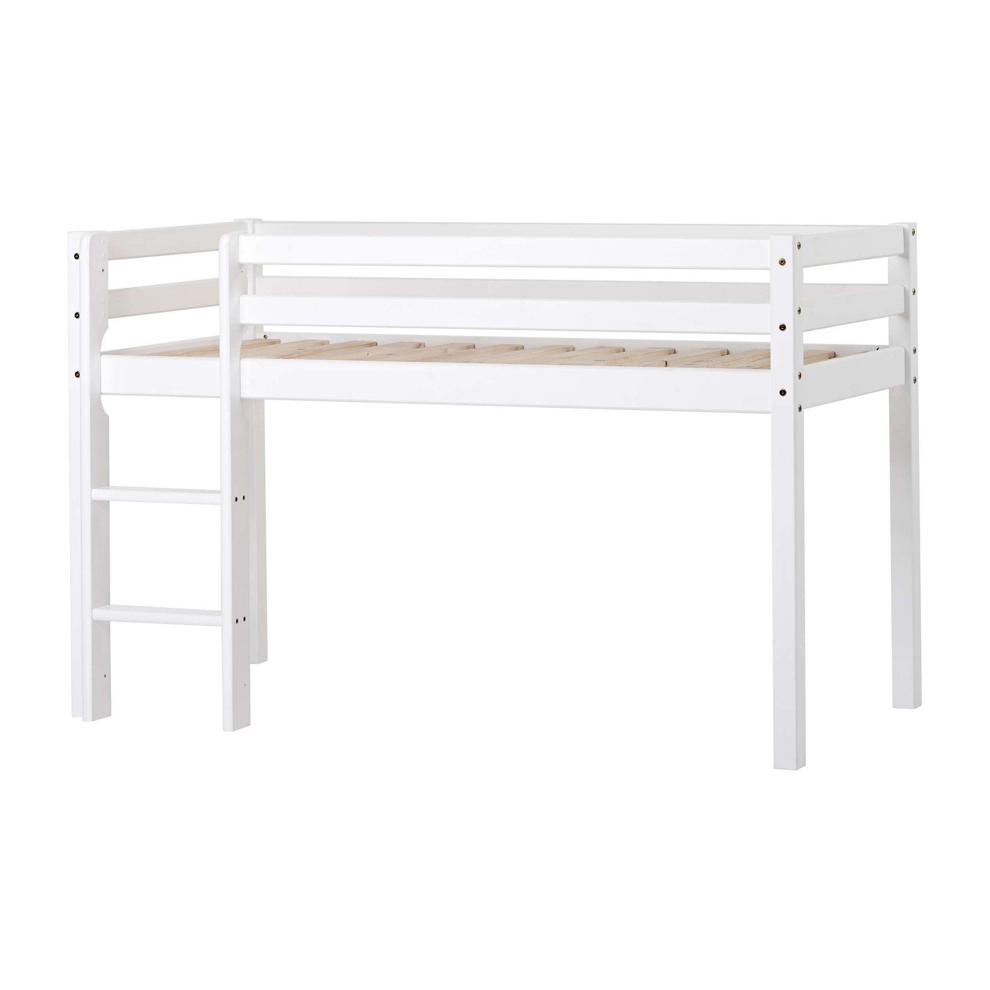 Hoppekids Hoogslaper ECO Dream, kinderbed, speelbed, halfhoog bed van massief hout