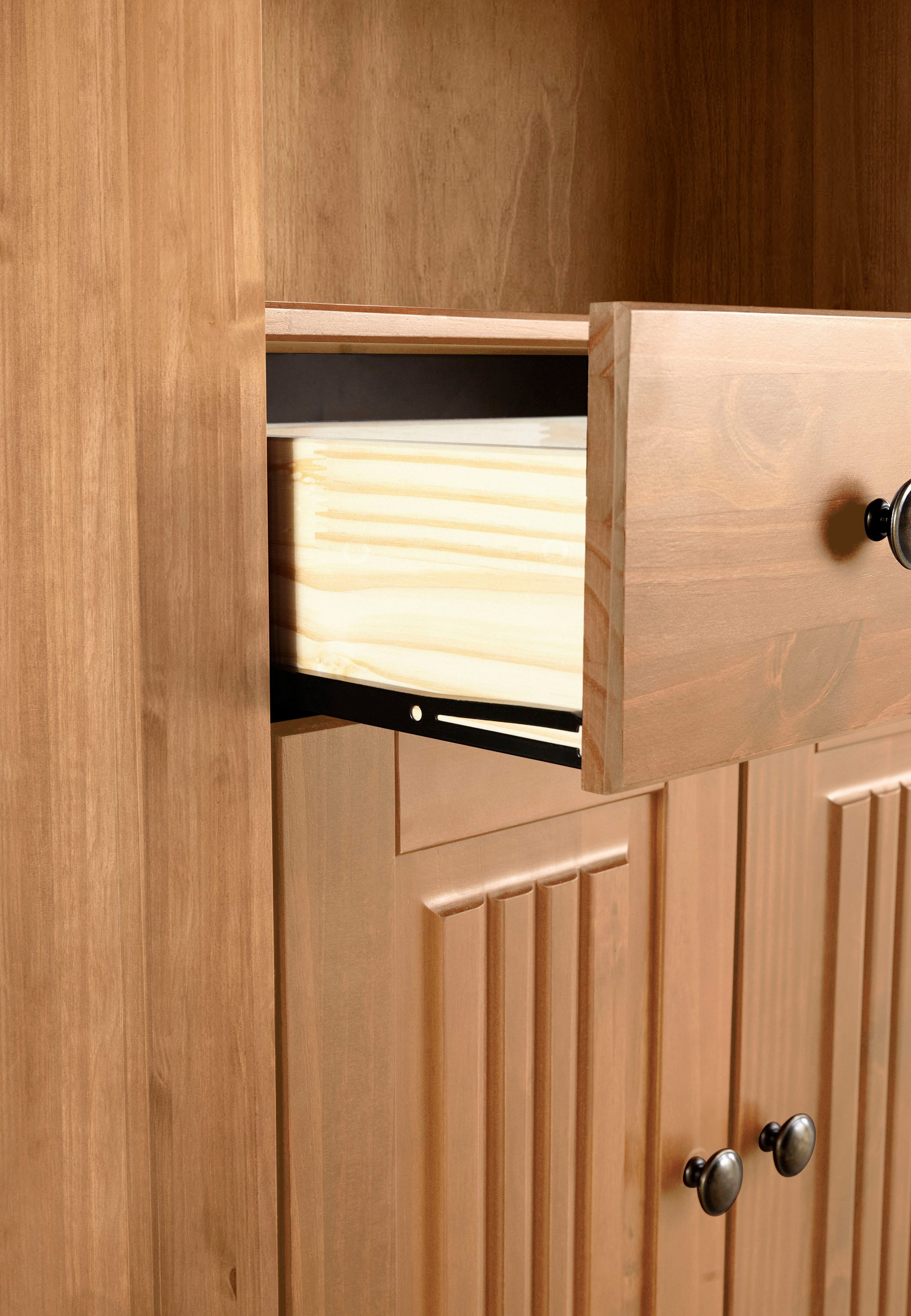 Home affaire Boekenkast Liotta met 3 verstelbare planken, 1 lade, massief grenen