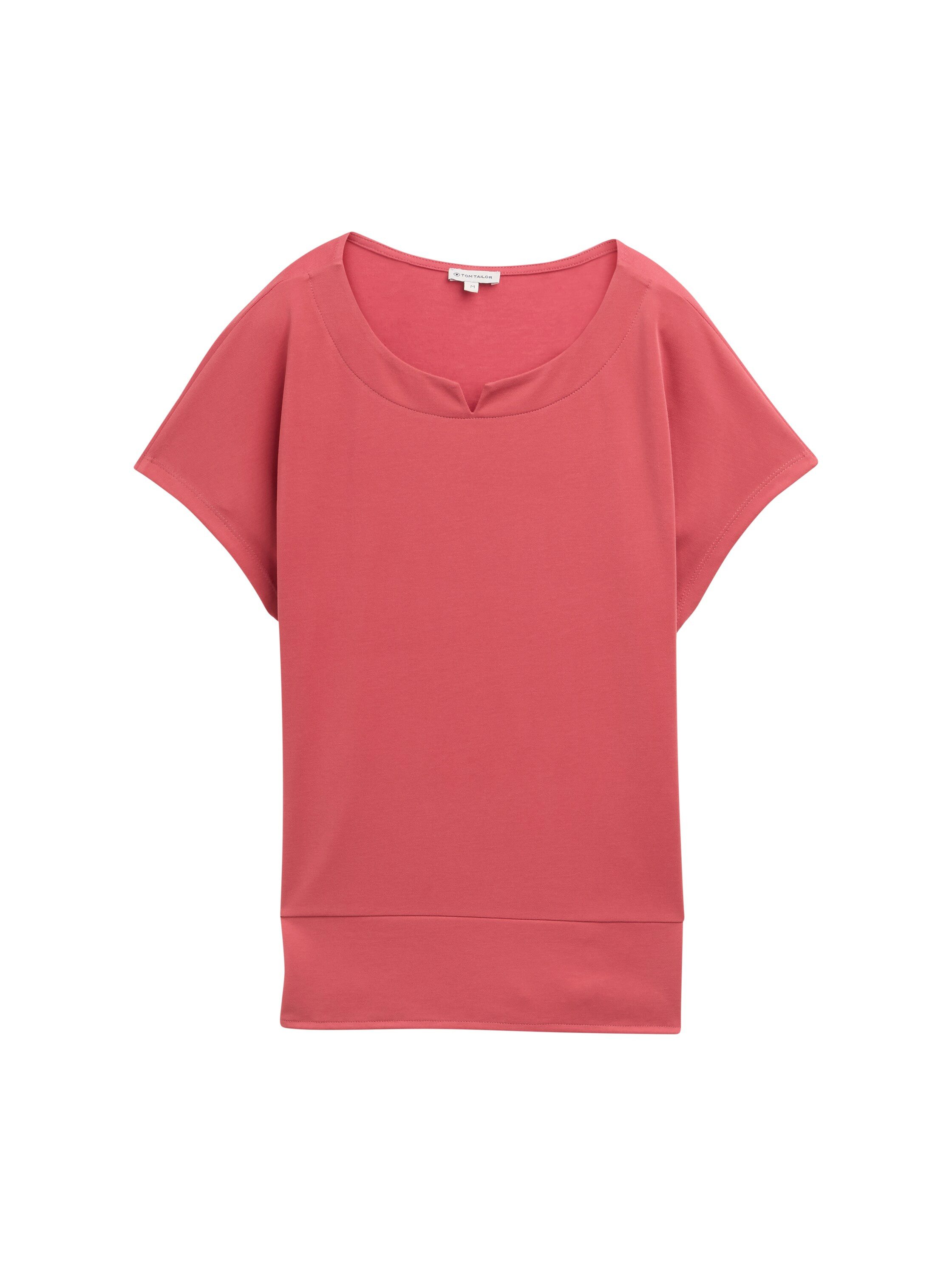 Tom Tailor T-shirt met gesplitste ronde halslijn