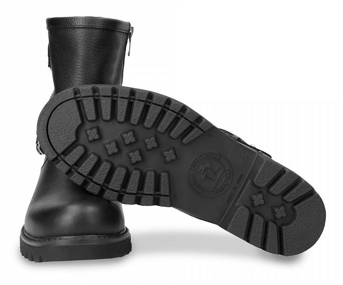 Panama Jack Winterlaarzen ankle boot, warm lining, with logo embossing on the heel