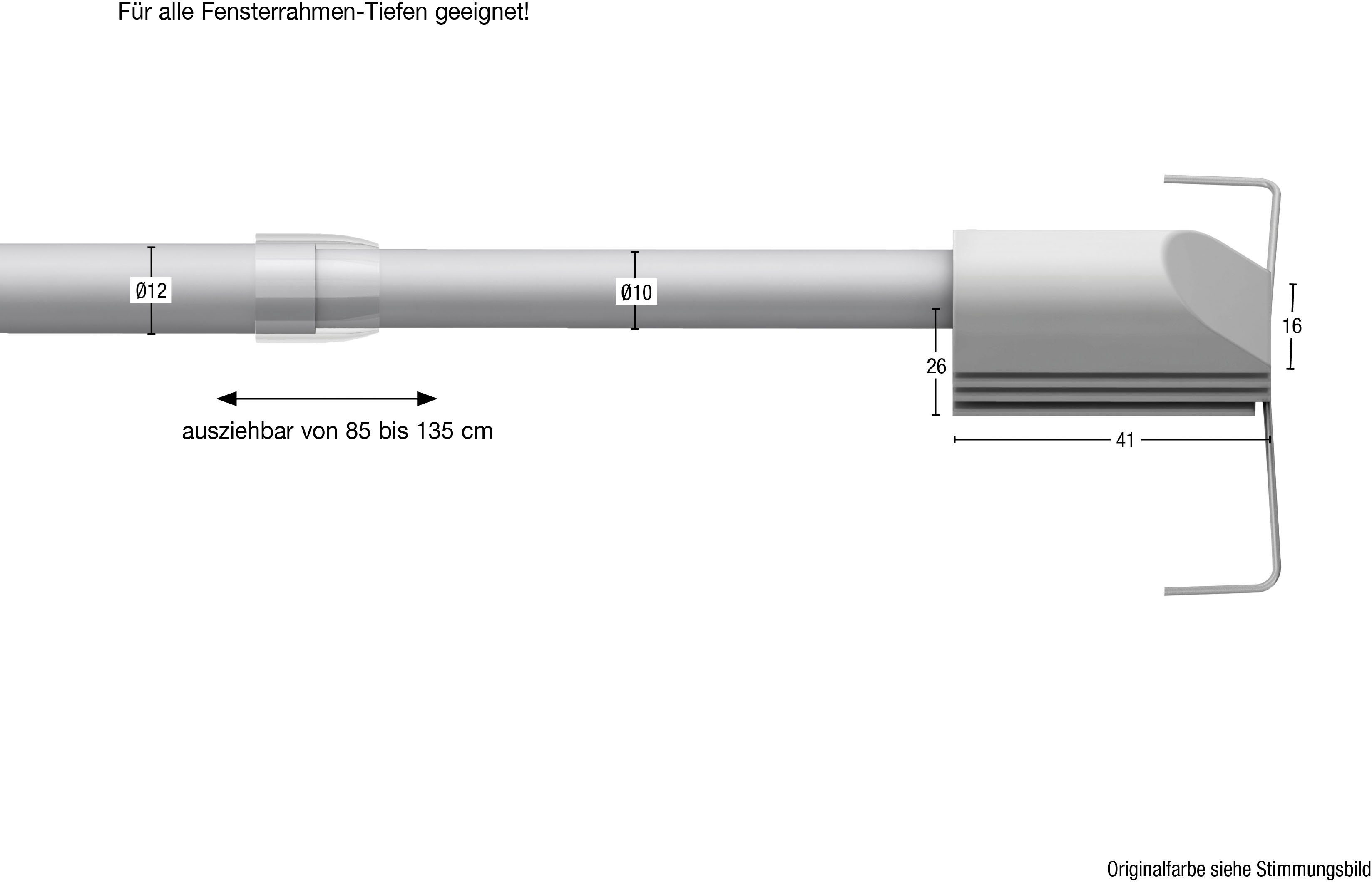 GARESA Schuifroede Ø 12 mm" Montage op het raamkozijn, uittrekbaar, klemfunctie, zonder boren