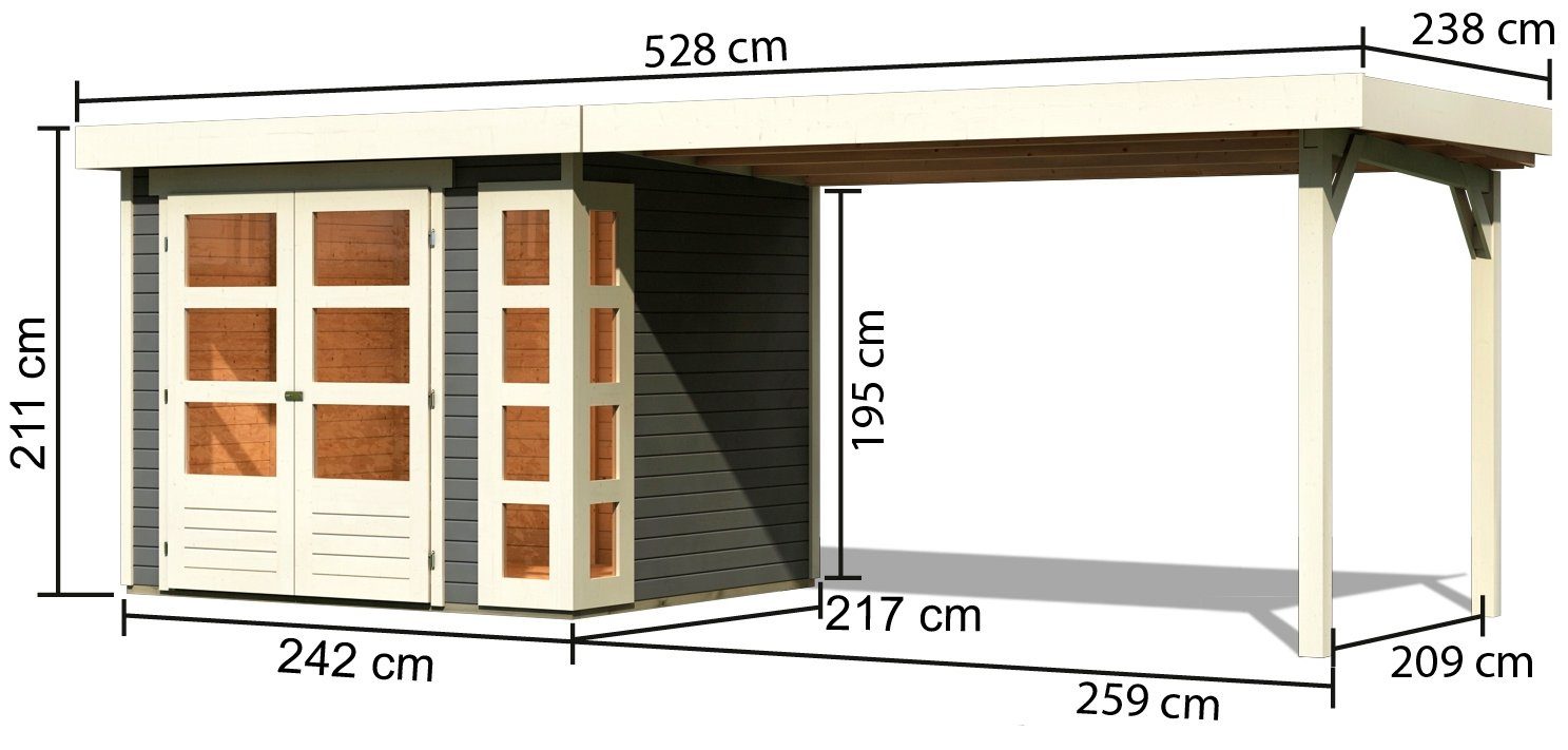 Karibu Tuinhuisje Kerko 3 (set)