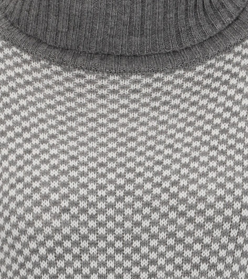 Aniston CASUAL Gebreide trui in ruitpatroon met streeplook