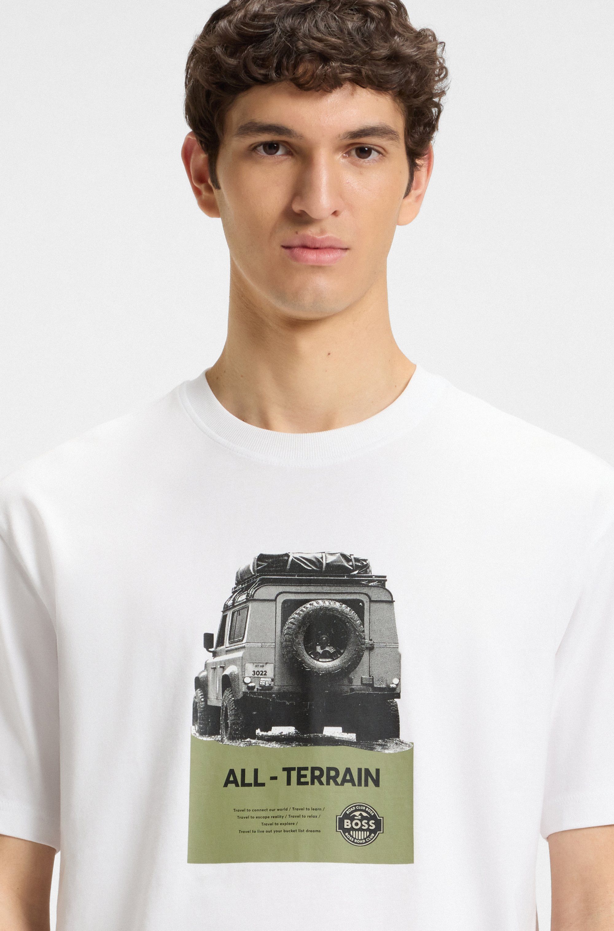 Boss Orange T-shirt Te Wagon with cool photo print