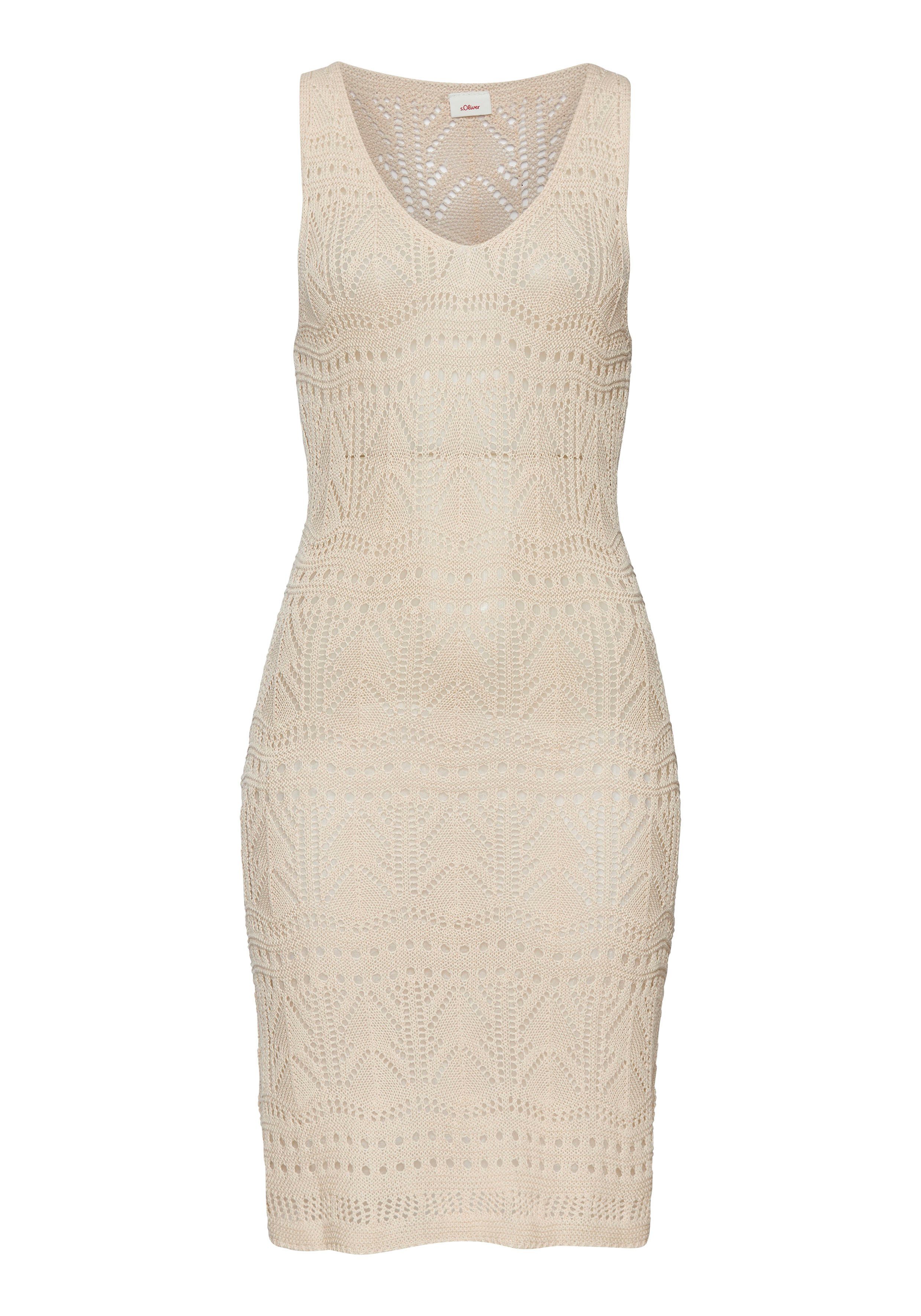s.Oliver RED LABEL Beachwear Gebreide jurk met ajourmotief