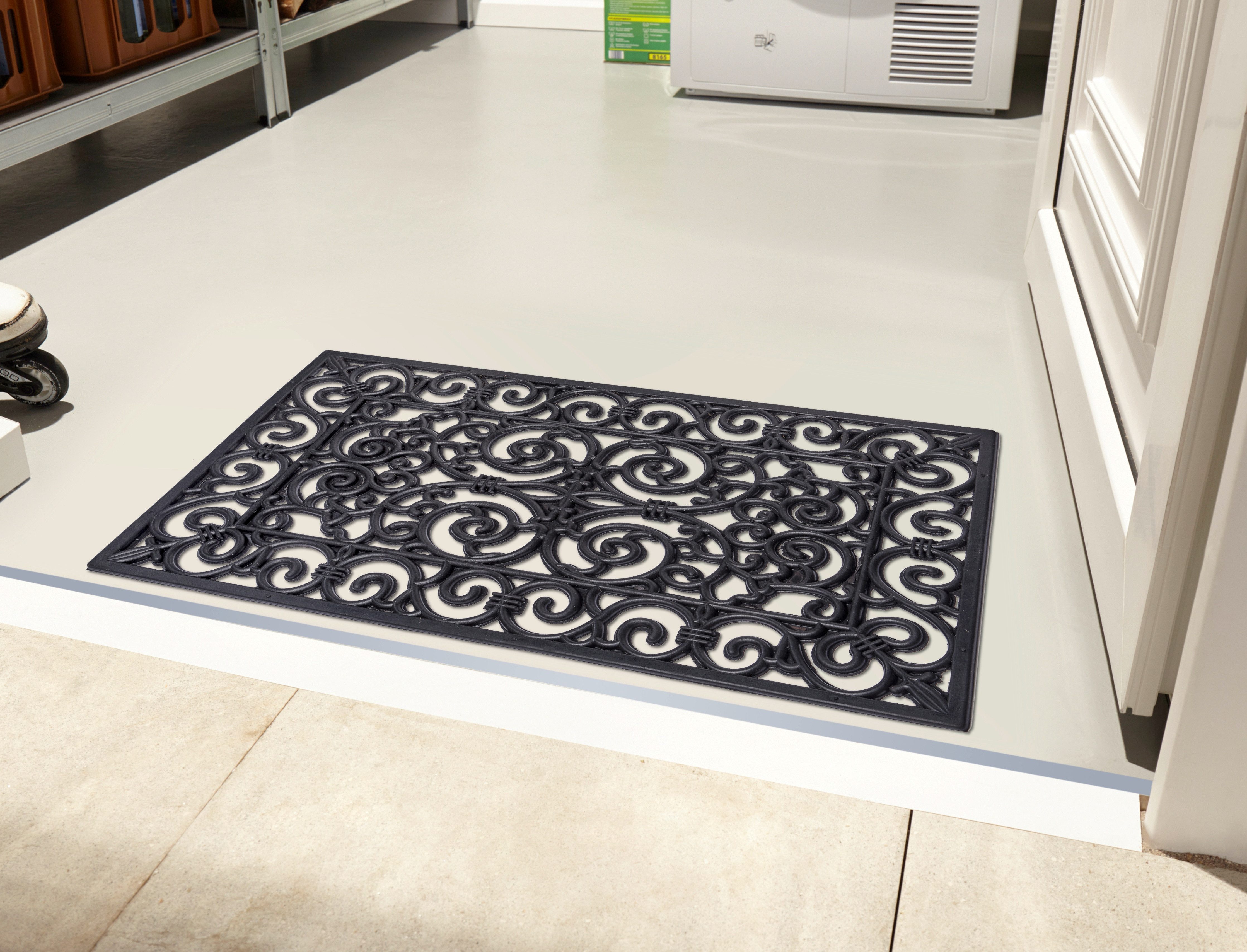 HANSE Home Mat Ornamenten, deurmat Rubber, vuilafstotende mat, buiten, antislip, binnen, rubbermat