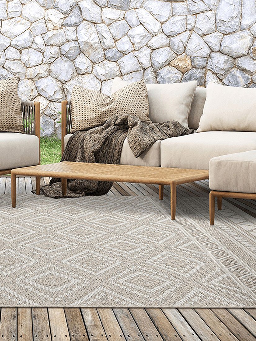 The carpet Vloerkleed Calgary moderne robuuste binnen- en buitenkleed