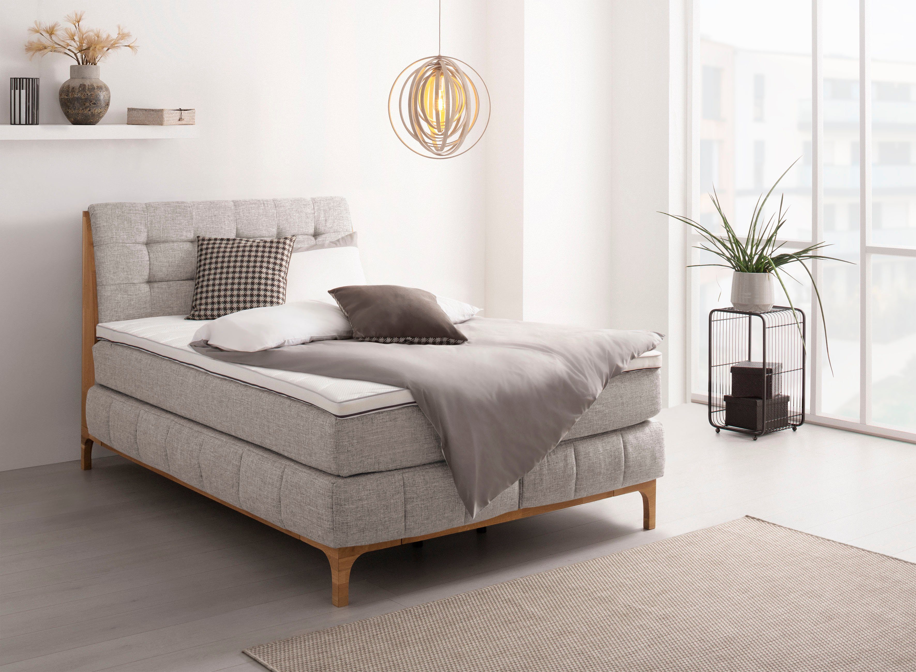 OTTO products Boxspring Jelle gecertificeerde, gerecyclede overtrekstoffen, verschillende uitvoeringen (5-delig) boxsprings zwart